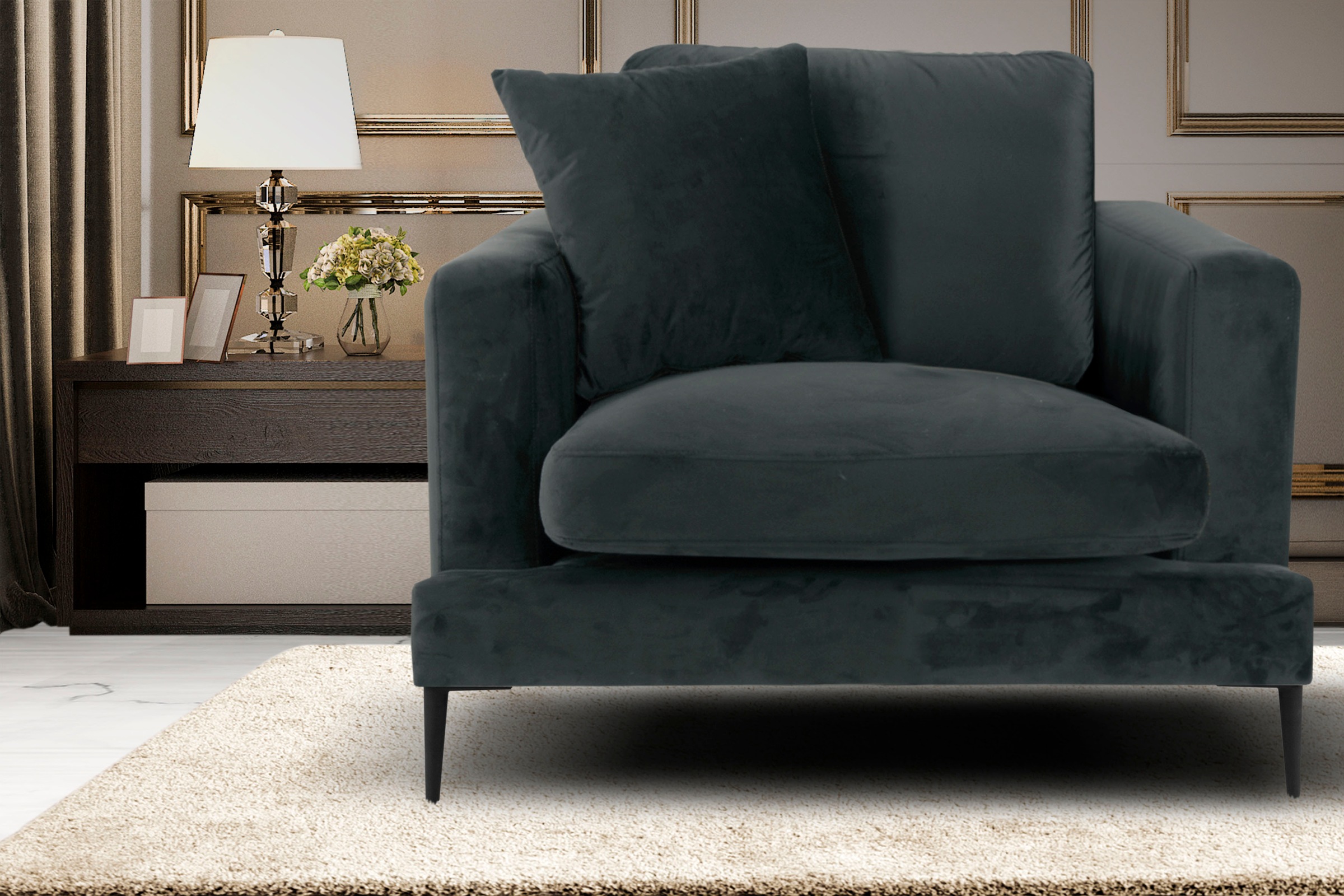 Home affaire Sessel »Cozy Loungesessel, Designersessel, Maße B/T/H: 91/97/8 günstig online kaufen