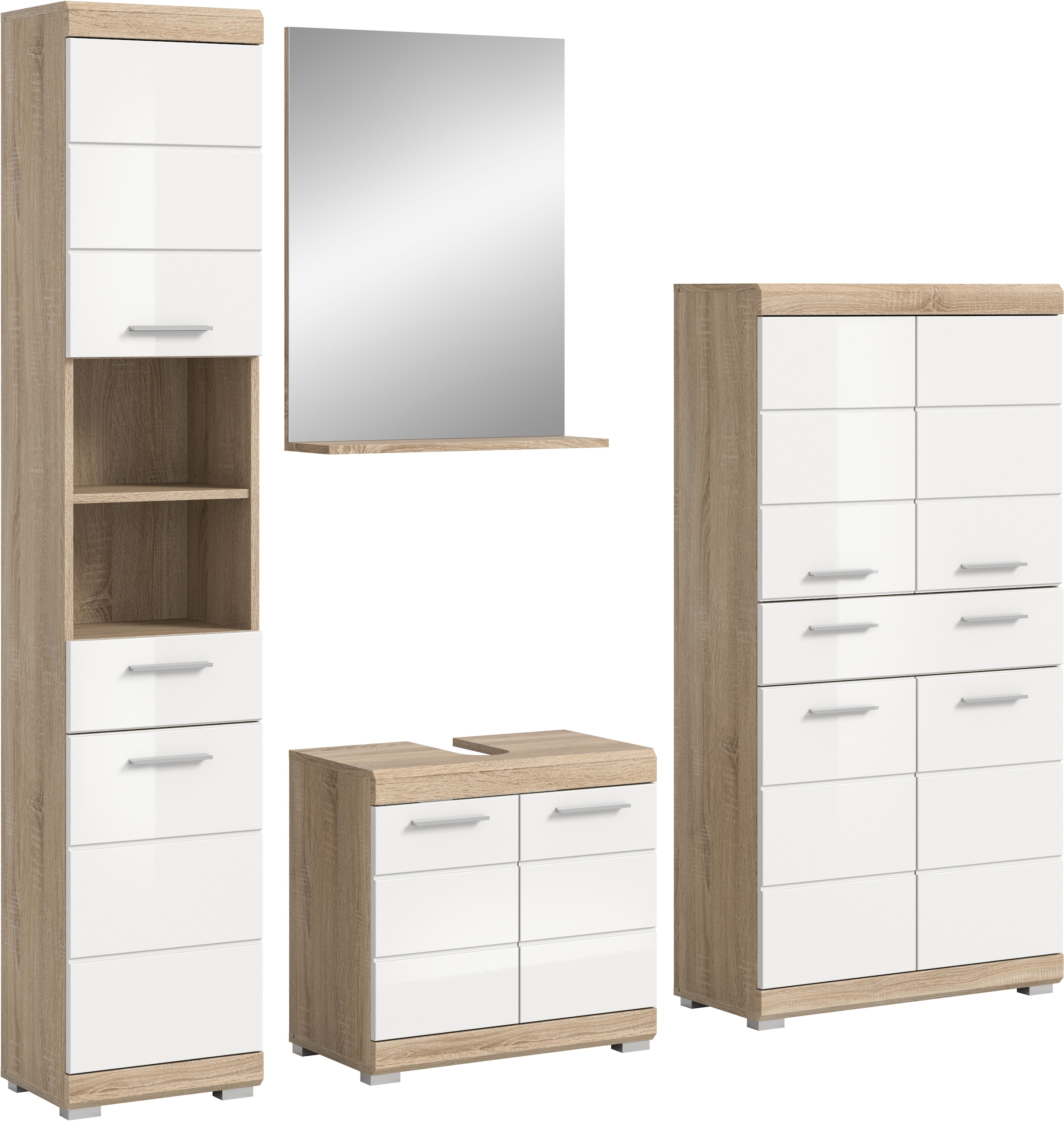 INOSIGN Badmöbel-Set »Siena, 4 teilig, bestehend aus:«, (Set), Hochschrank, günstig online kaufen