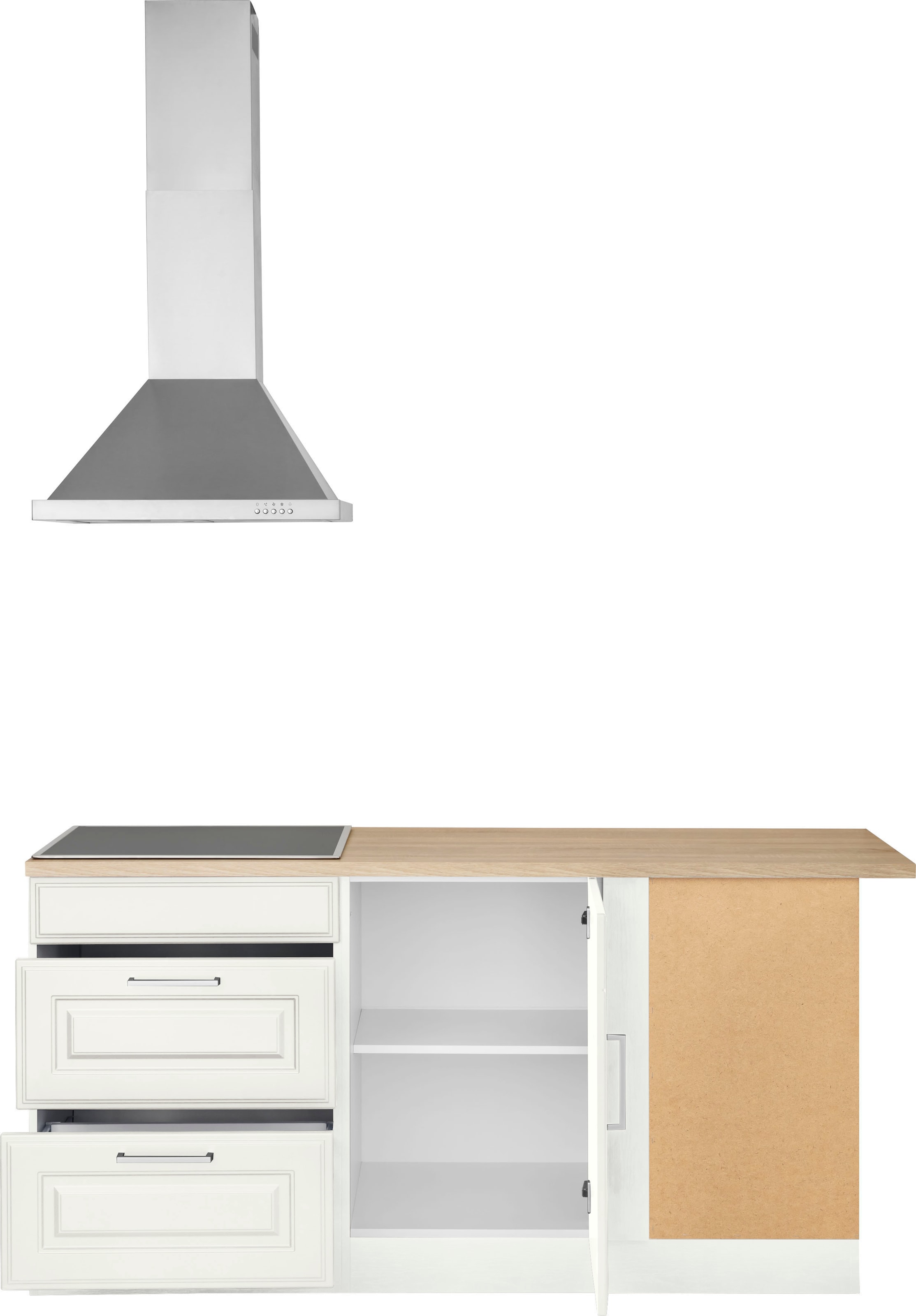 HELD MÖBEL Winkelküche »Stockholm«, mit E-Geräten,260 x 170 cm, mit hochwertigen MDF Fronten