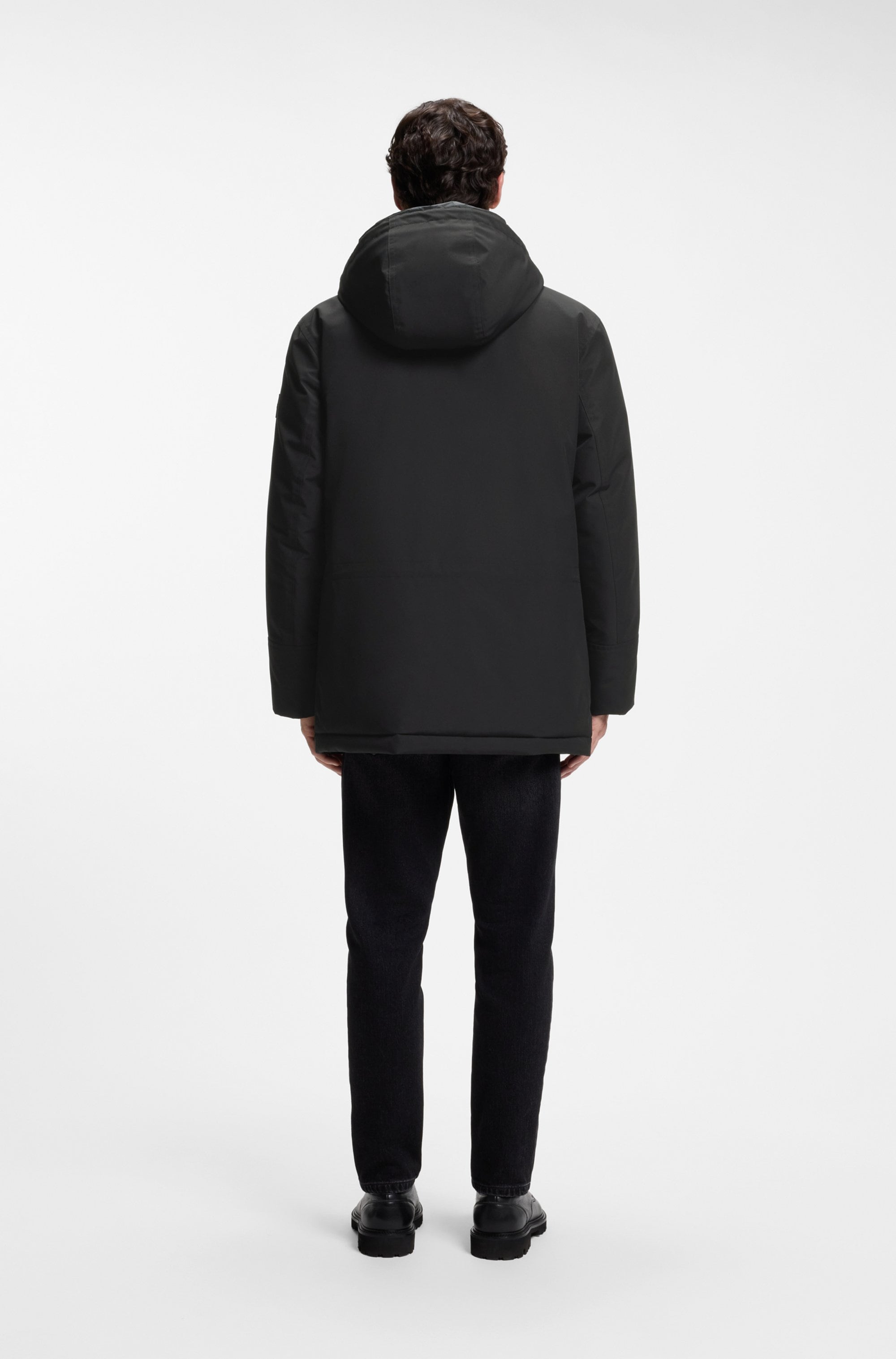BOSS ORANGE Parka »Osiass1« mit Kapuze im Relaxed Fit, wasserabweisend