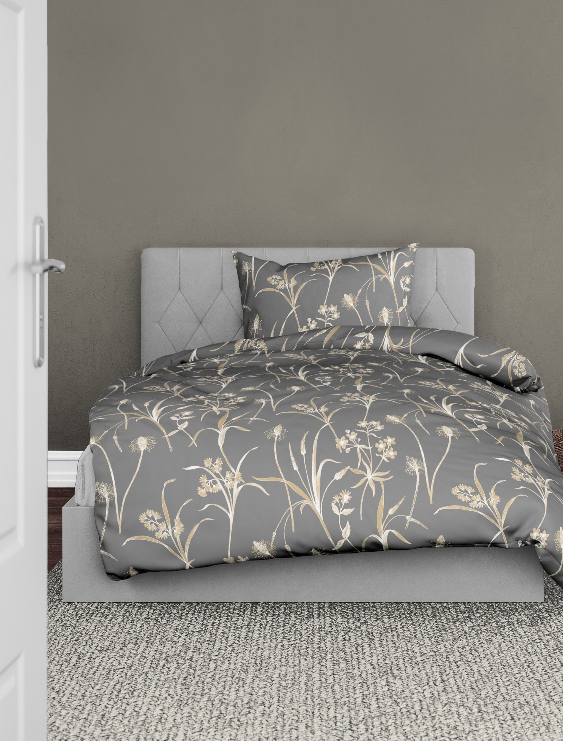 BIERBAUM Bettwäsche »3987« 2 Stk. Mako-Satin, 100 % Baumwolle, pflegeleicht