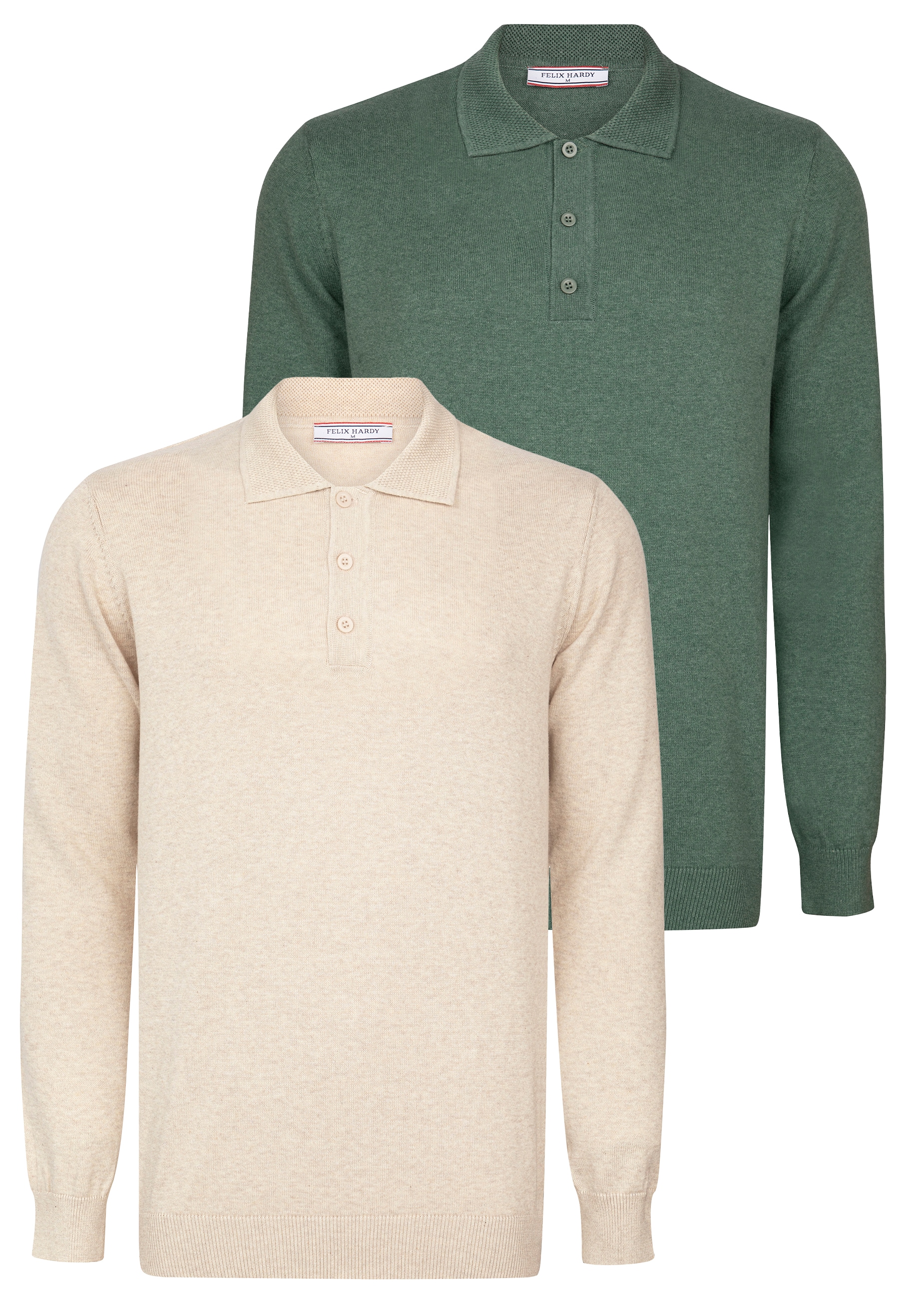 Felix Hardy Polokragenpullover »Pullover mit Polo-Kragen 2er-Pack«