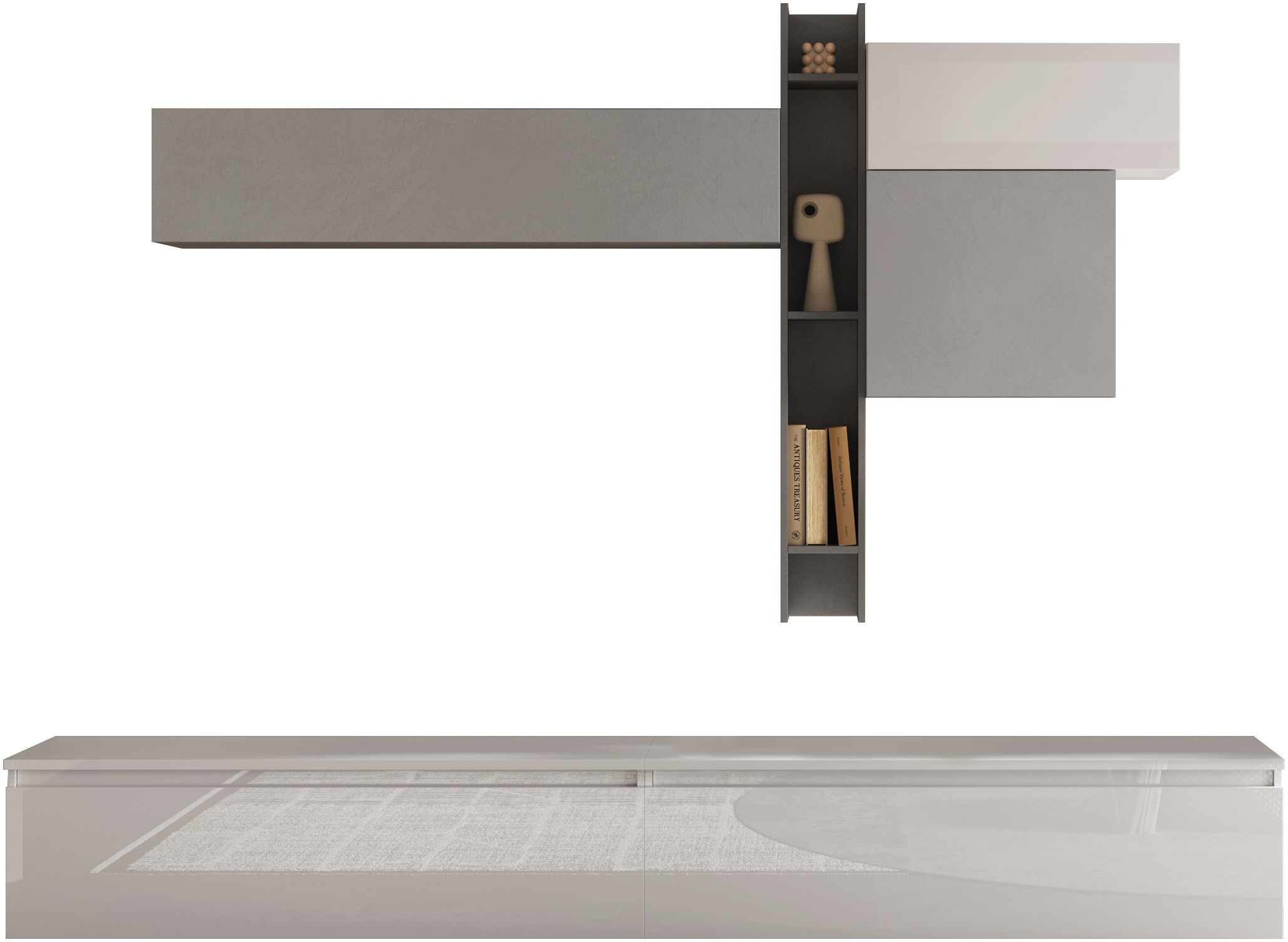 INOSIGN Wohnwand »INFINITY, 6tlg. Breite 276 cm, Höhe variabel, Schrankwand günstig online kaufen