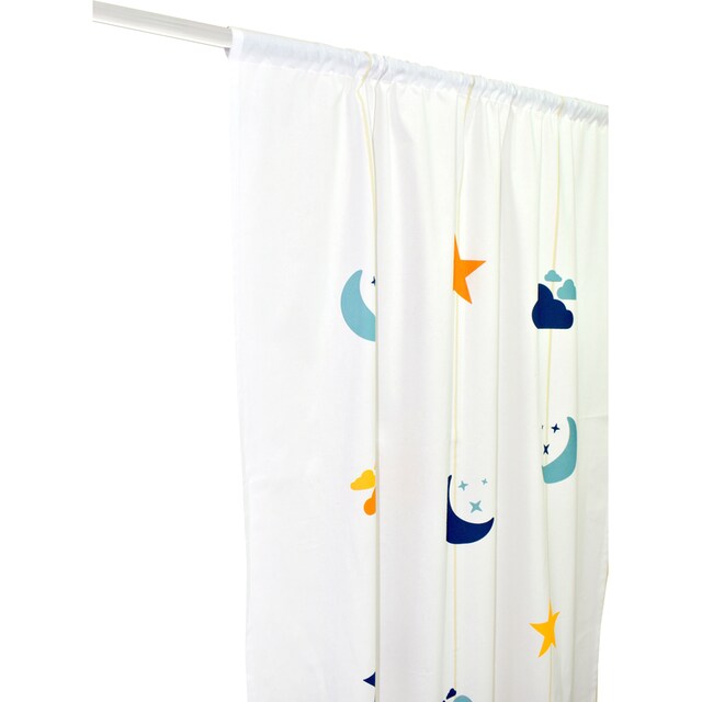 Lüttenhütt Gardine »Romy«, (1 St.), Kindergardine einseitig mit Mond,  Sternen & Wolken bedruckt im Online-Shop kaufen