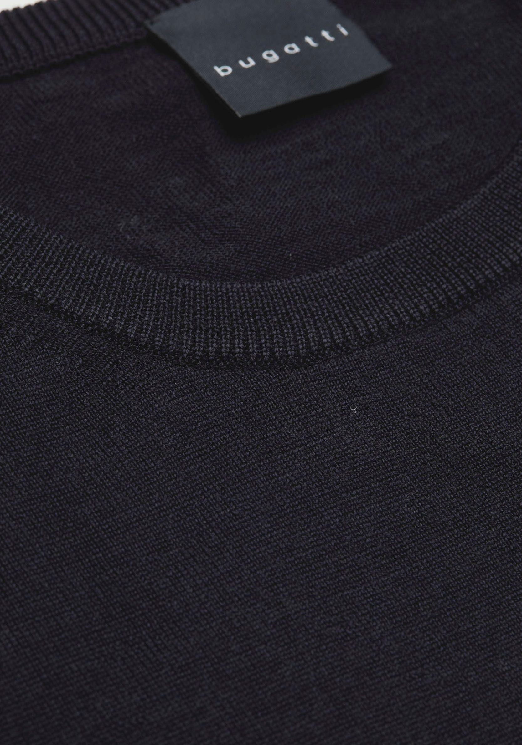 bugatti Strickpullover, mit Logostickerei