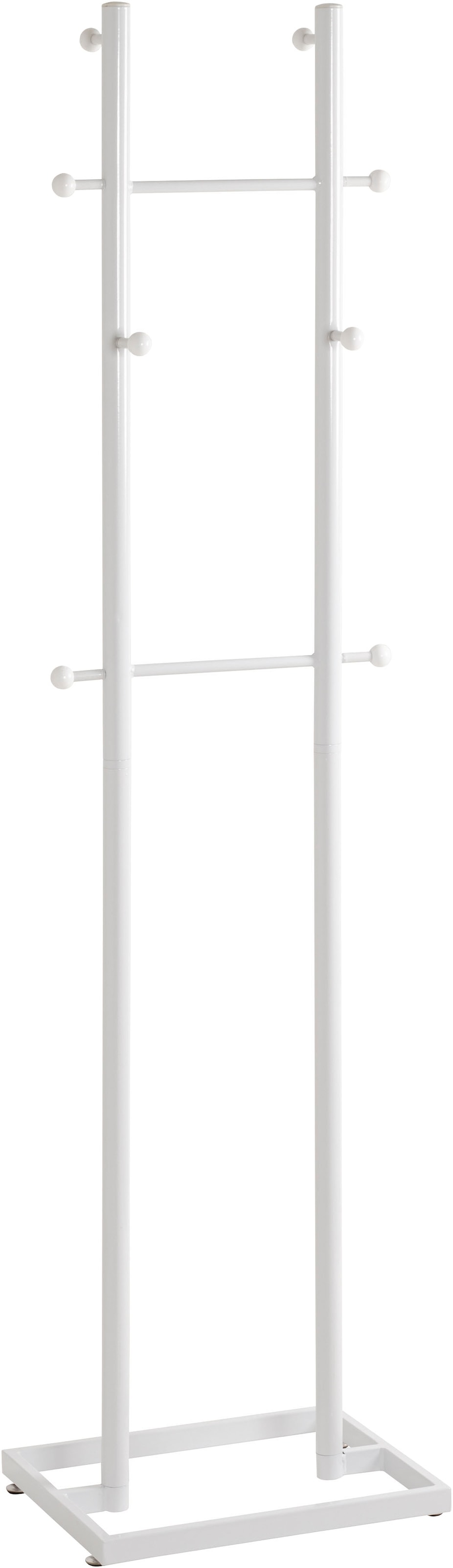 HAKU Garderobenständer »Kleiderständer, Standgarderobe« freiform - aus Metall Weiß - B/T/H 45/34/175 cm