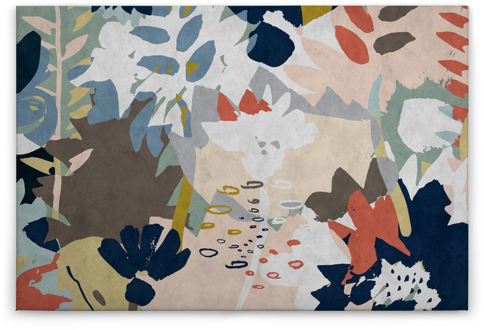 Bricoflor Florales Wandbild Im Nordischen Stil Skandinavisches Leinwandbild günstig online kaufen