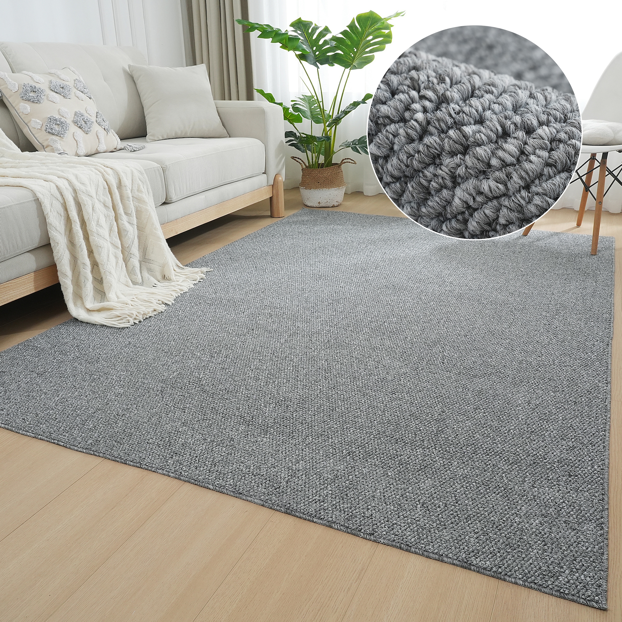my home Teppich »Lilia«, rechteckig, 5 mm Höhe, Sisal-Optik, Wohnzimmer, Sc günstig online kaufen