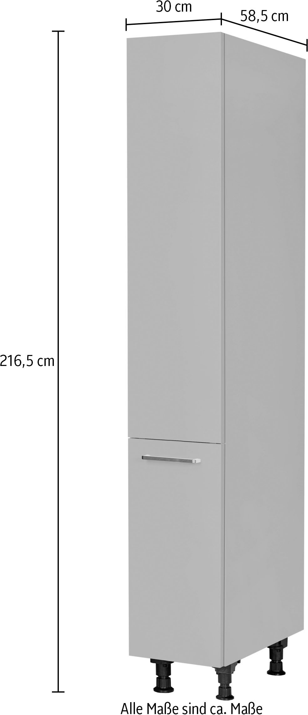 nobilia® Apothekerschrank »"Touch", mit 5 Einhängekörben, Breite 30 cm, Höhe 216,6 cm,«, vormontiert, Ein- und Auszugsdämpfung SoftStoppPro
