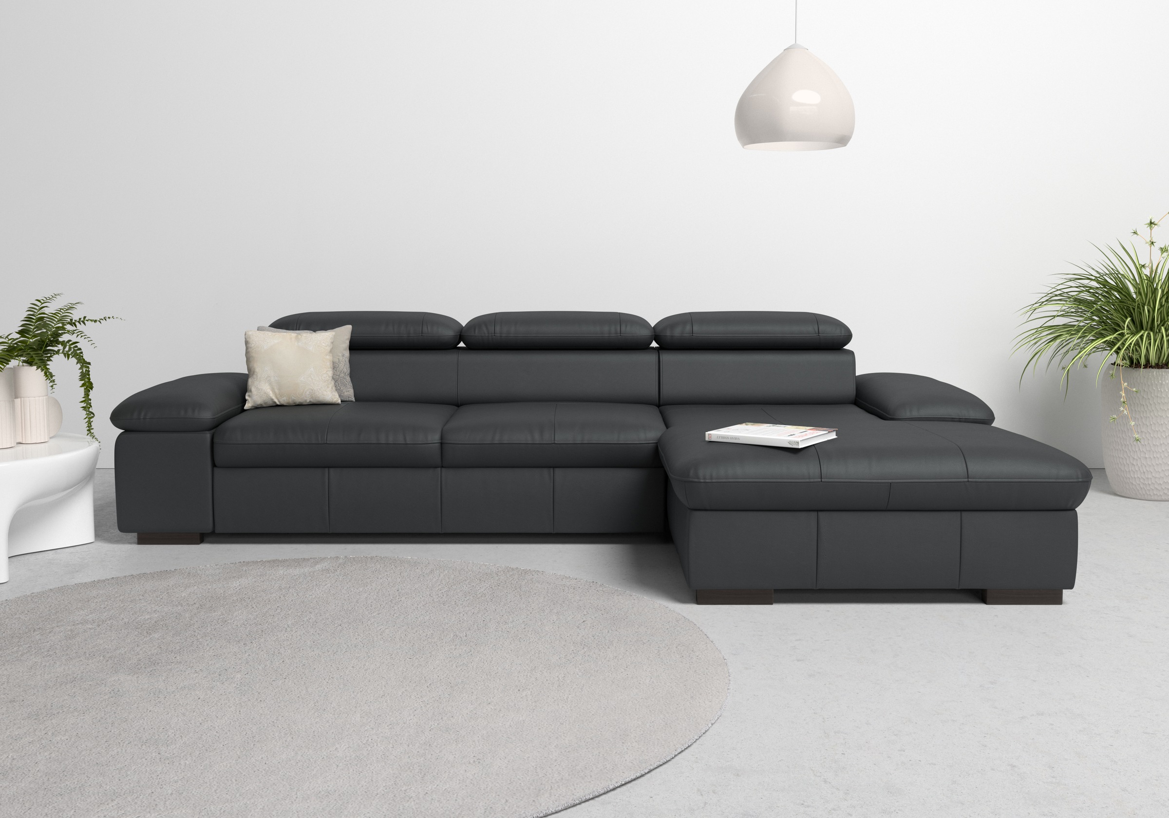 Home affaire Ecksofa »Alberto L-Form«, mit Kopfteilverstellung, wahlweise m günstig online kaufen