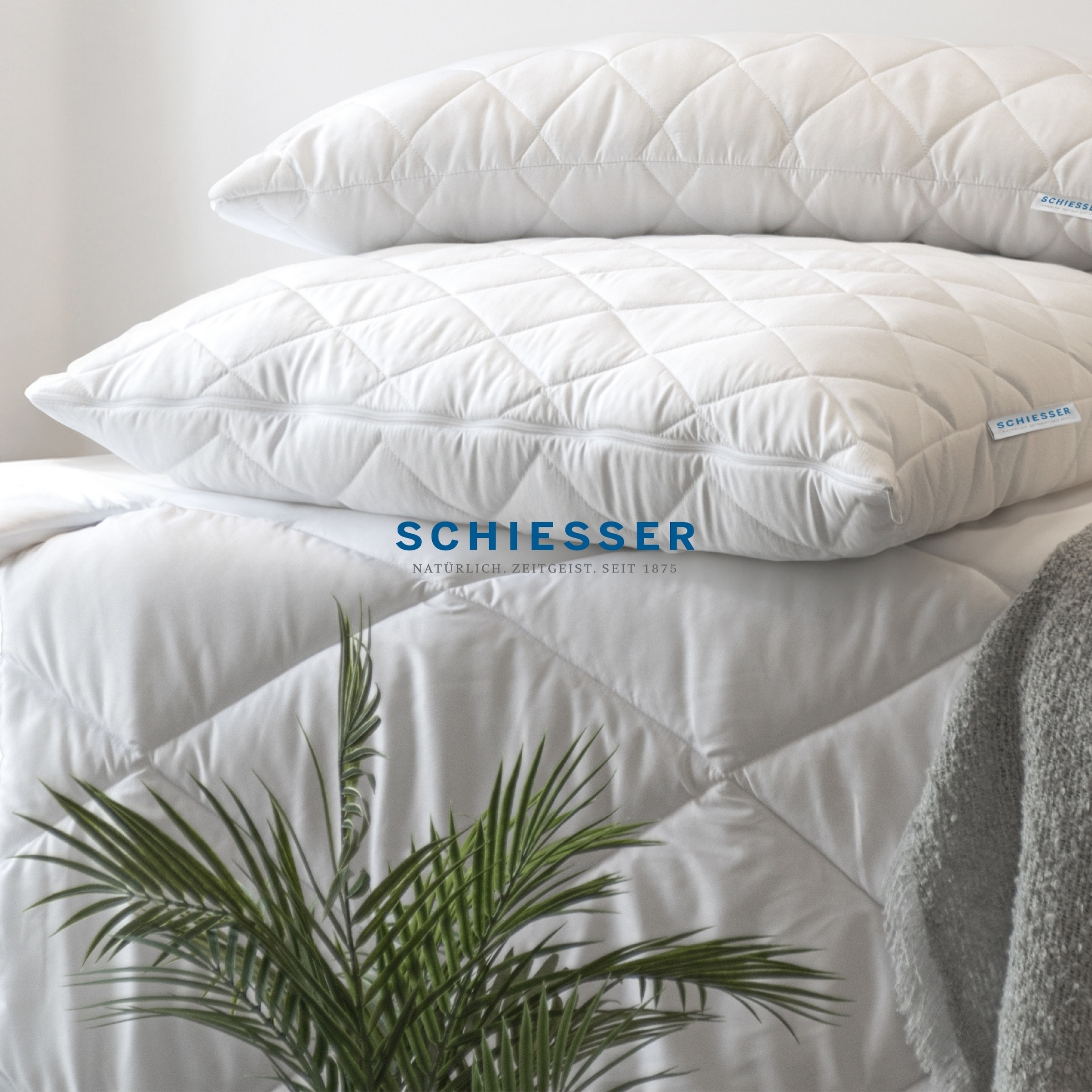 Schiesser 4-Jahreszeitenbett »Lykke - 2 zusammenknöpfbare Steppdecken für Sommer und Winter« 4-Jahreszeiten 1 Stk. tlg. STANDARD 100 by OEKO-TEX® zertifiziert