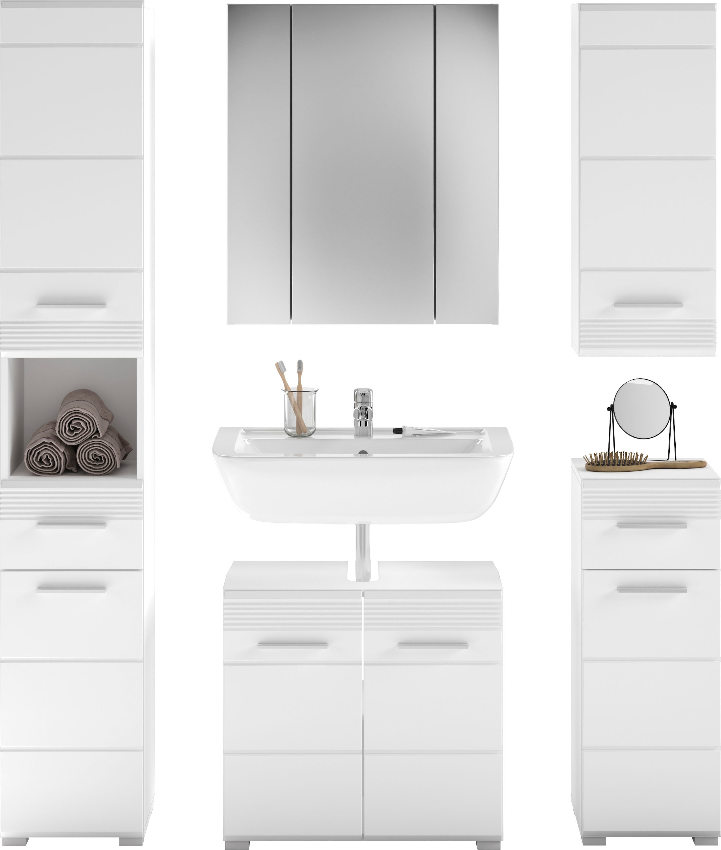 INOSIGN Badmöbel-Set »Malmö, 5 teilig, bestehend aus:« Set, 5 Stk. tlg. günstig online kaufen