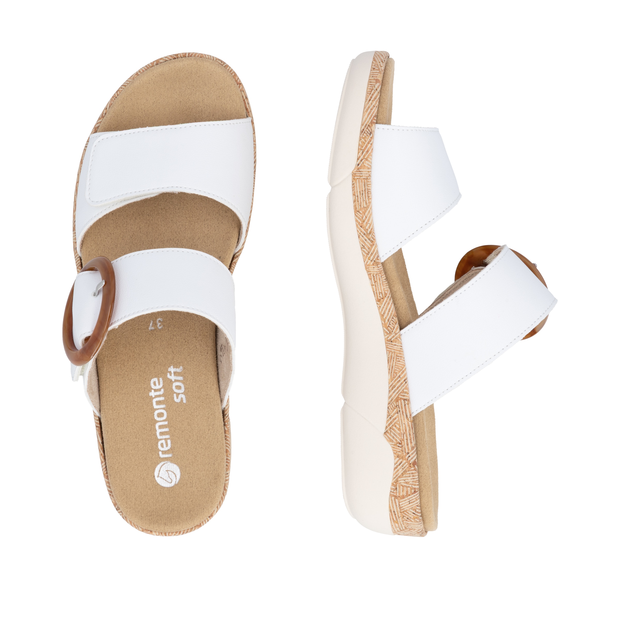 Remonte Pantolette  Keilabsatz, Sommerschuh, Schlupfschuh mit Wechselfußbett