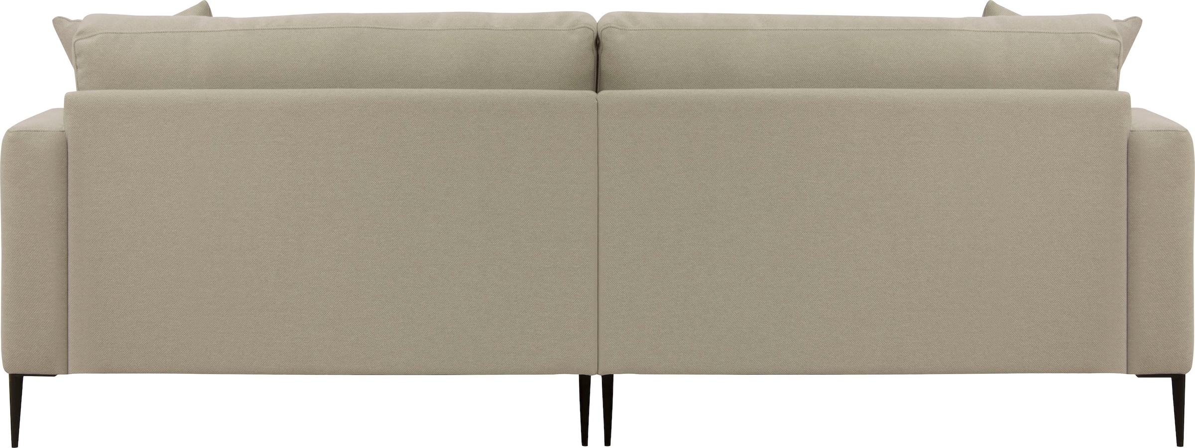 Leonique 3-Sitzer »Cozy elegantes Designsofa, Maße B/T/H: 211/97/80 cm«, mit losen Kissen und Metallbeinen