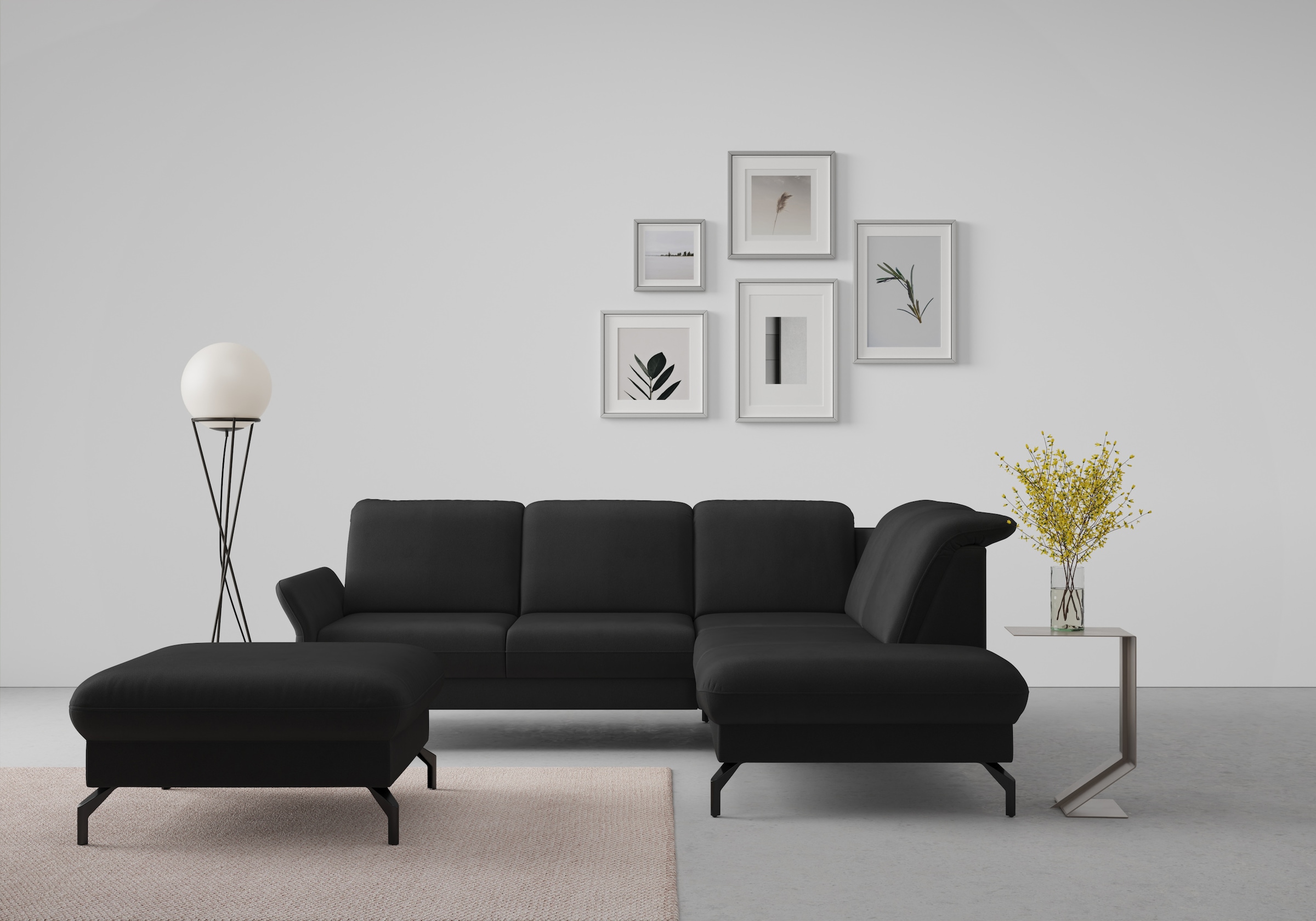 sit&more Ecksofa »Fashion L-Form«, wahlweise mit Kopfteilverstellung und Vorziehsitz, motorisch