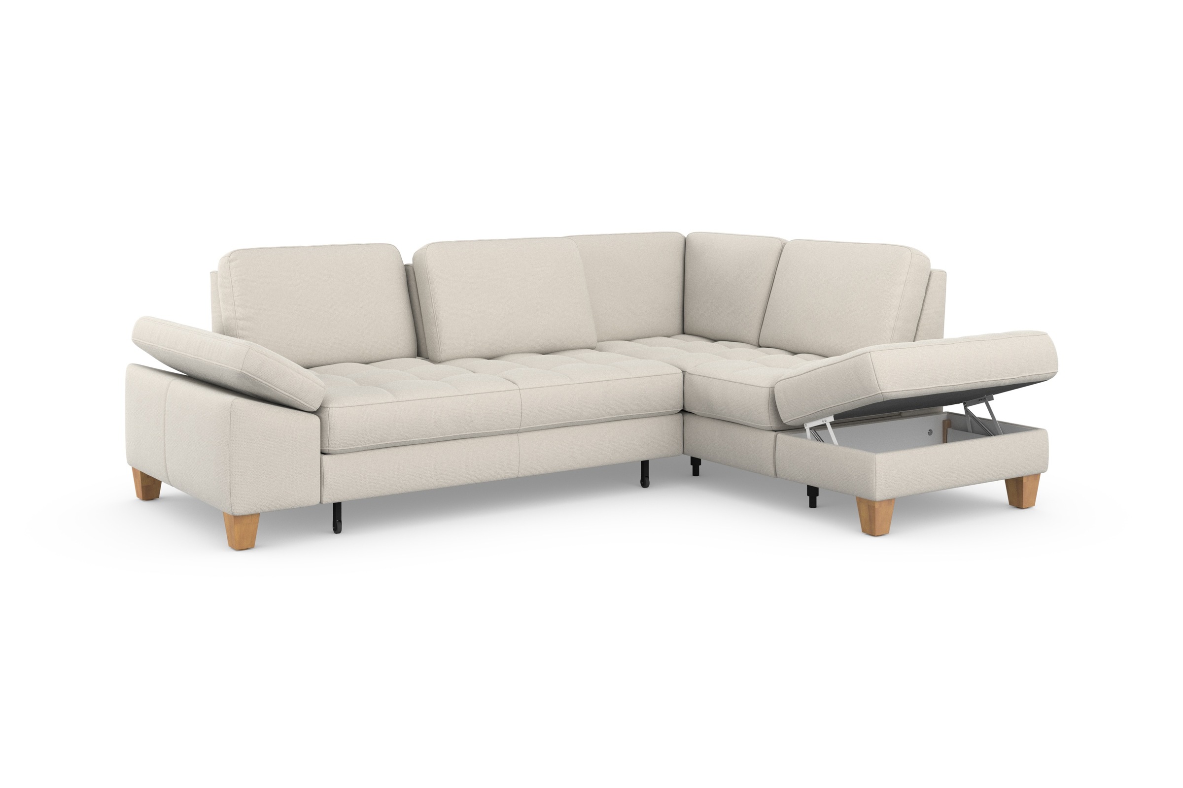 sit&more Ecksofa »Westham L-Form«, mit Ottomane, mit oder ohne Bettfunktion, Bettkasten, Verstellung