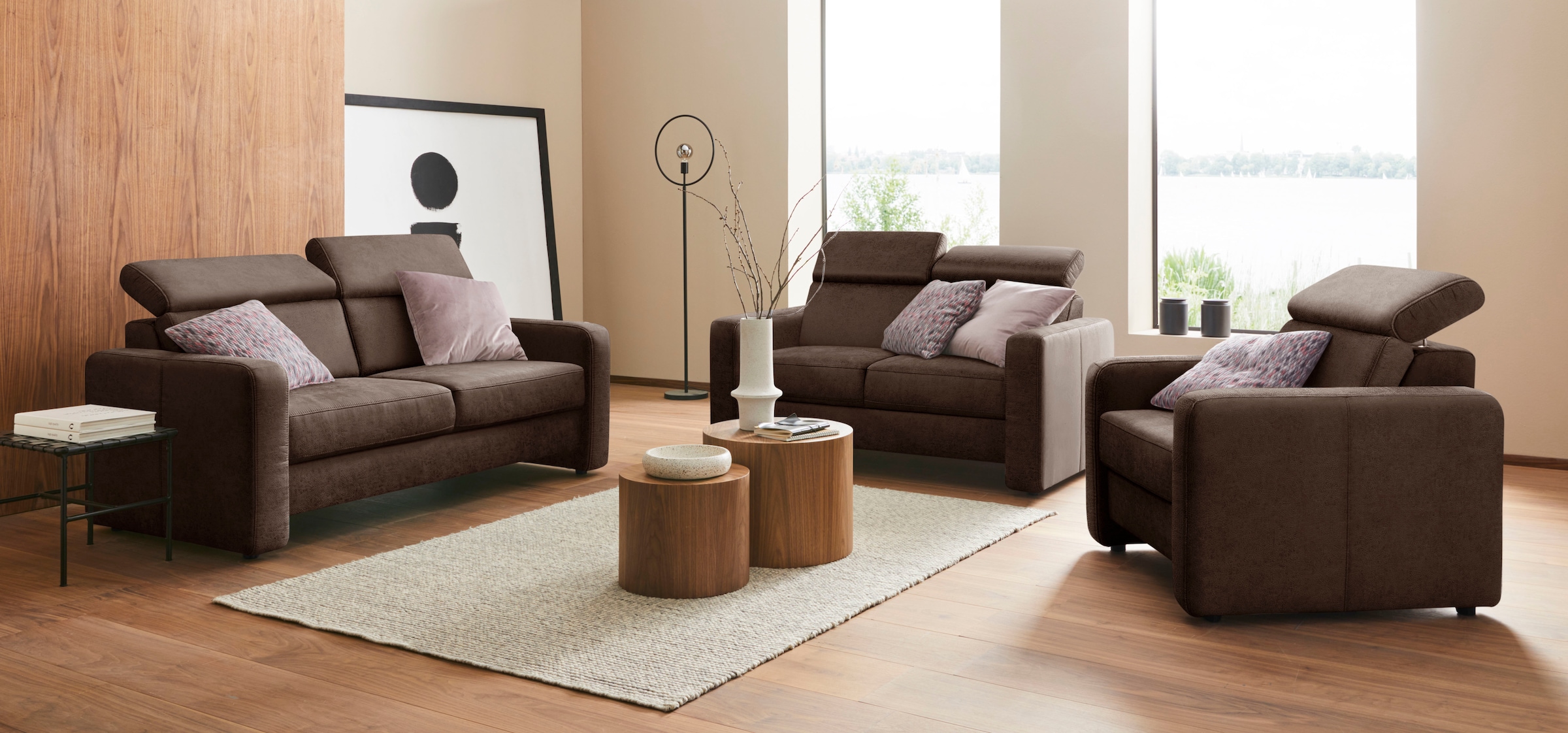 sit&more 2-Sitzer »Bologna«, inklusive Kopfteilverstellung und Federkern
