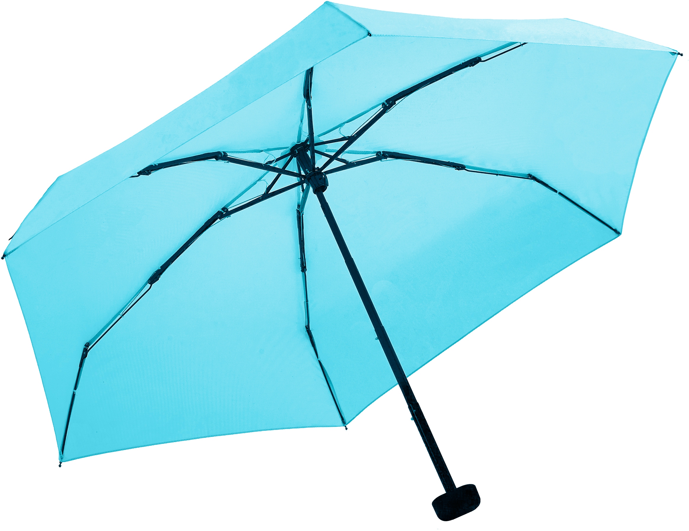 EuroSCHIRM® Taschenregenschirm »Dainty, hellblau«, extra kaufen kurz bequem und flach