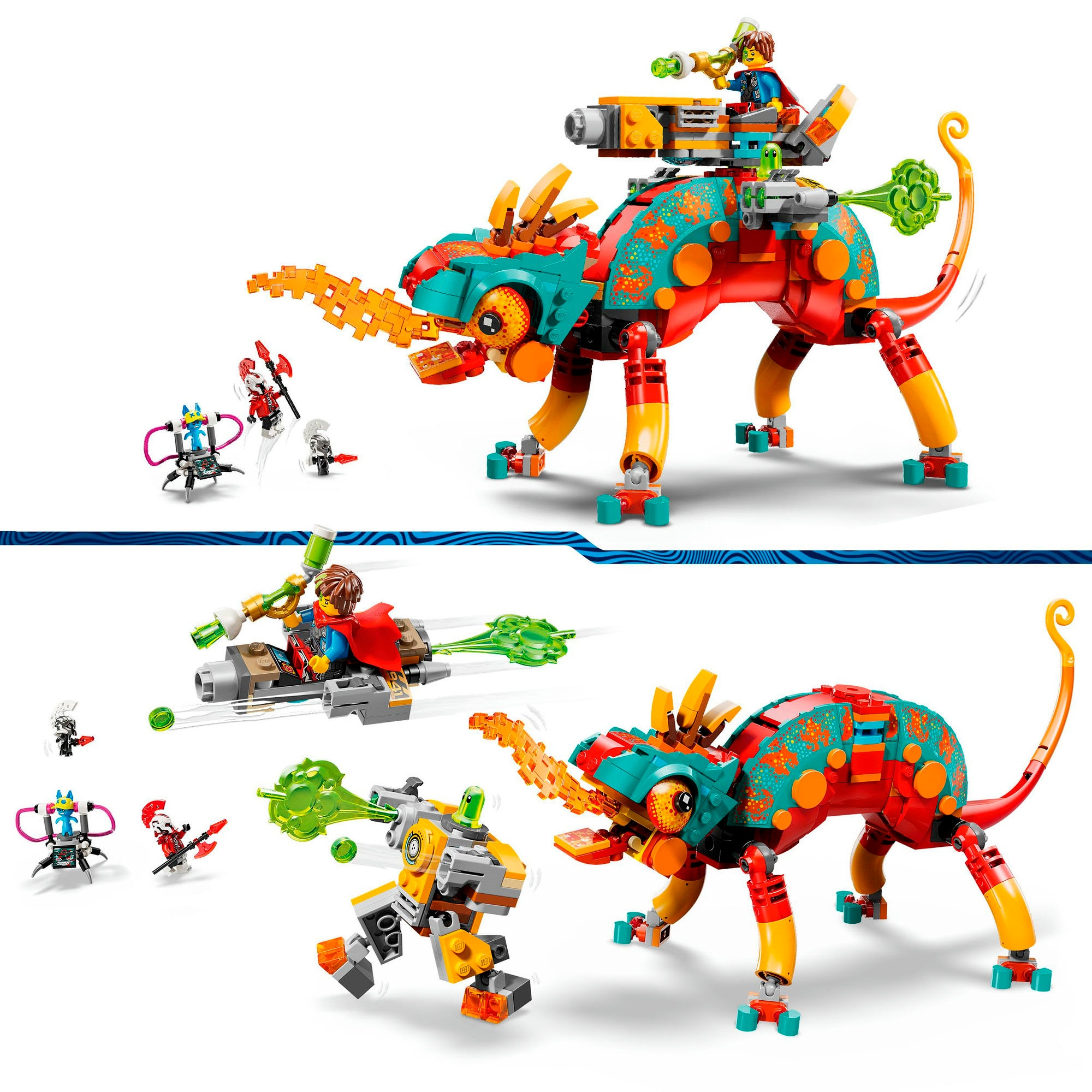 LEGO® Konstruktionsspielsteine »Mateos Feuer-Chamäleon (71492), LEGO DREAMZzz«, (443 St.), Made in Europe