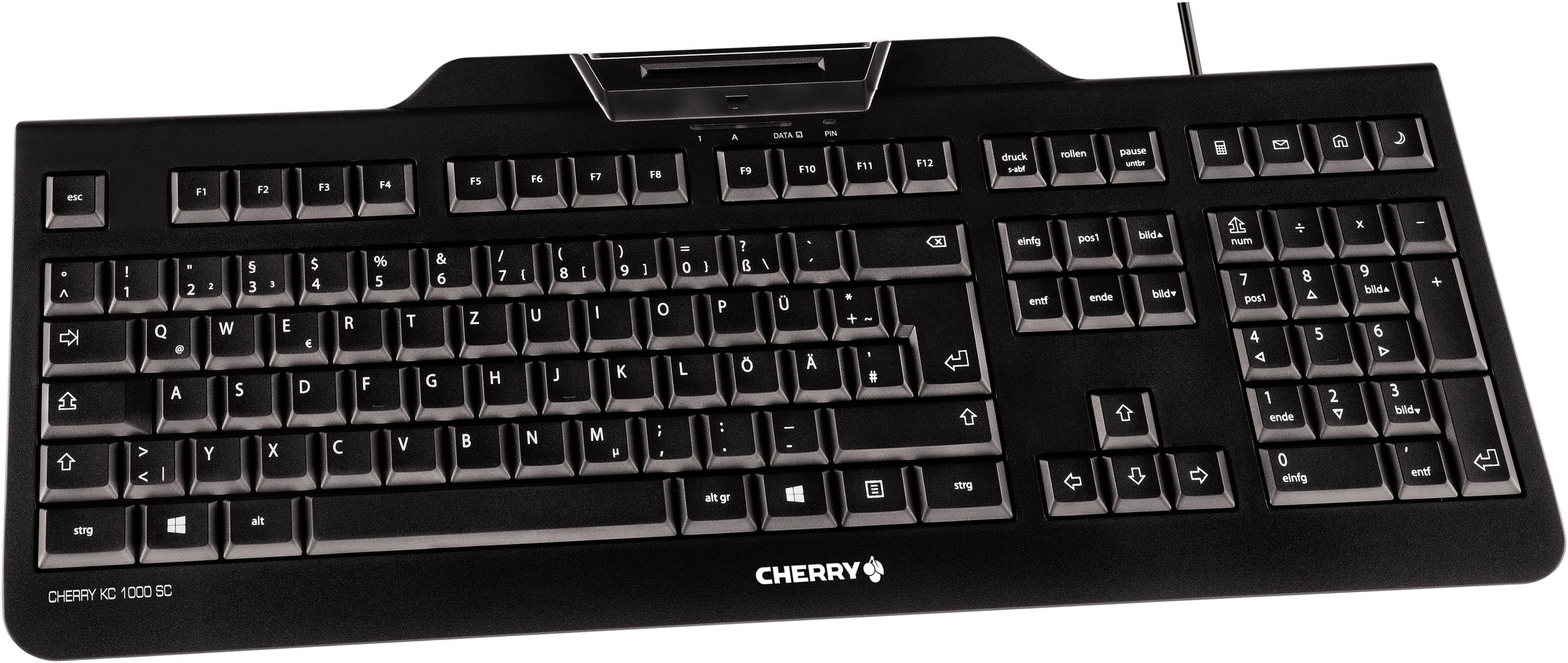 Cherry Tastatur »KC 1000 SC Kabelgebundene Chipkarten Tastatur, Schwarz, USB«, (Ziffernblock-Windows-Sperrtaste)