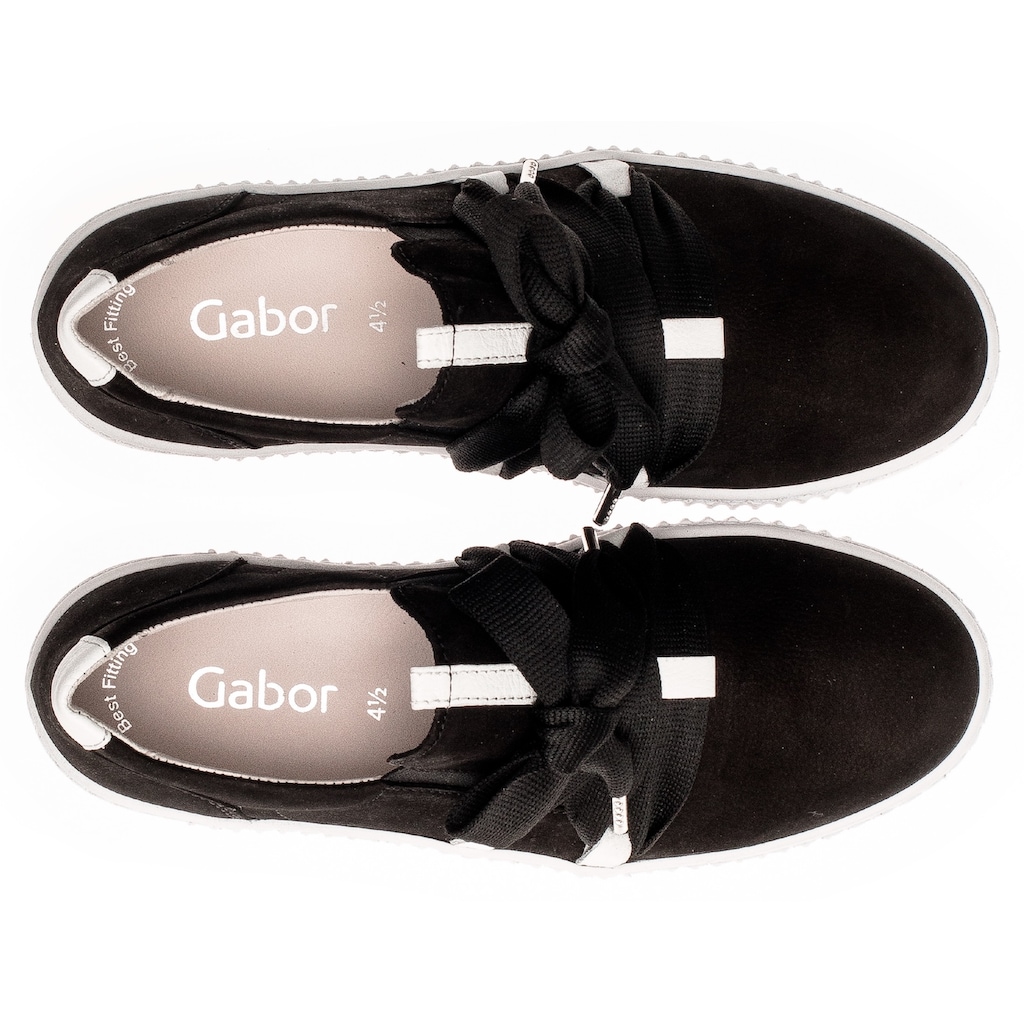 Gabor Slip-On Sneaker, mit aufgesetzter Zierschnürung