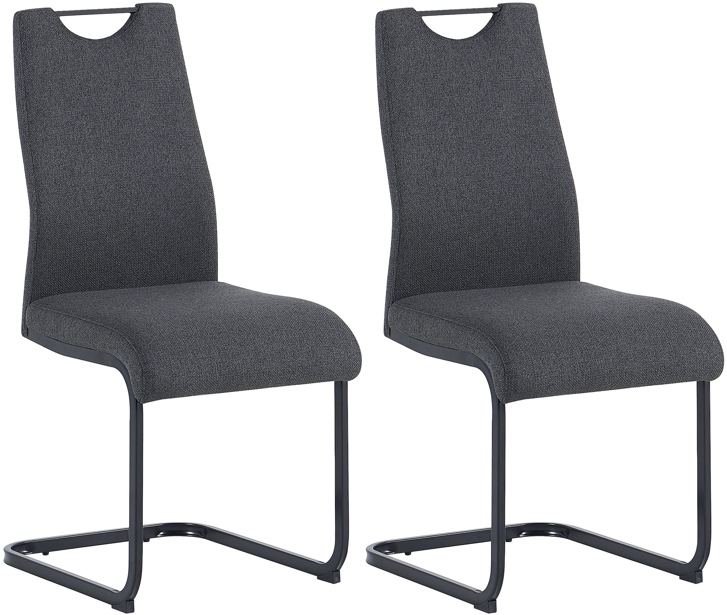 byLIVING Freischwinger »CAPRI« (Set) 2 Stk.Webstoff, bis 110 kg, Schaumstoff, Schwingstuhlgestell, mit Griff