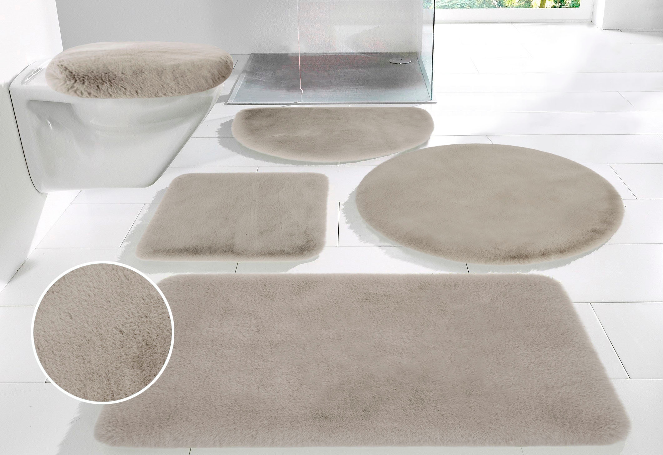 my home Badematte »Rabbit Badematten, Badvorleger, Badezimmer Teppich«, rut günstig online kaufen
