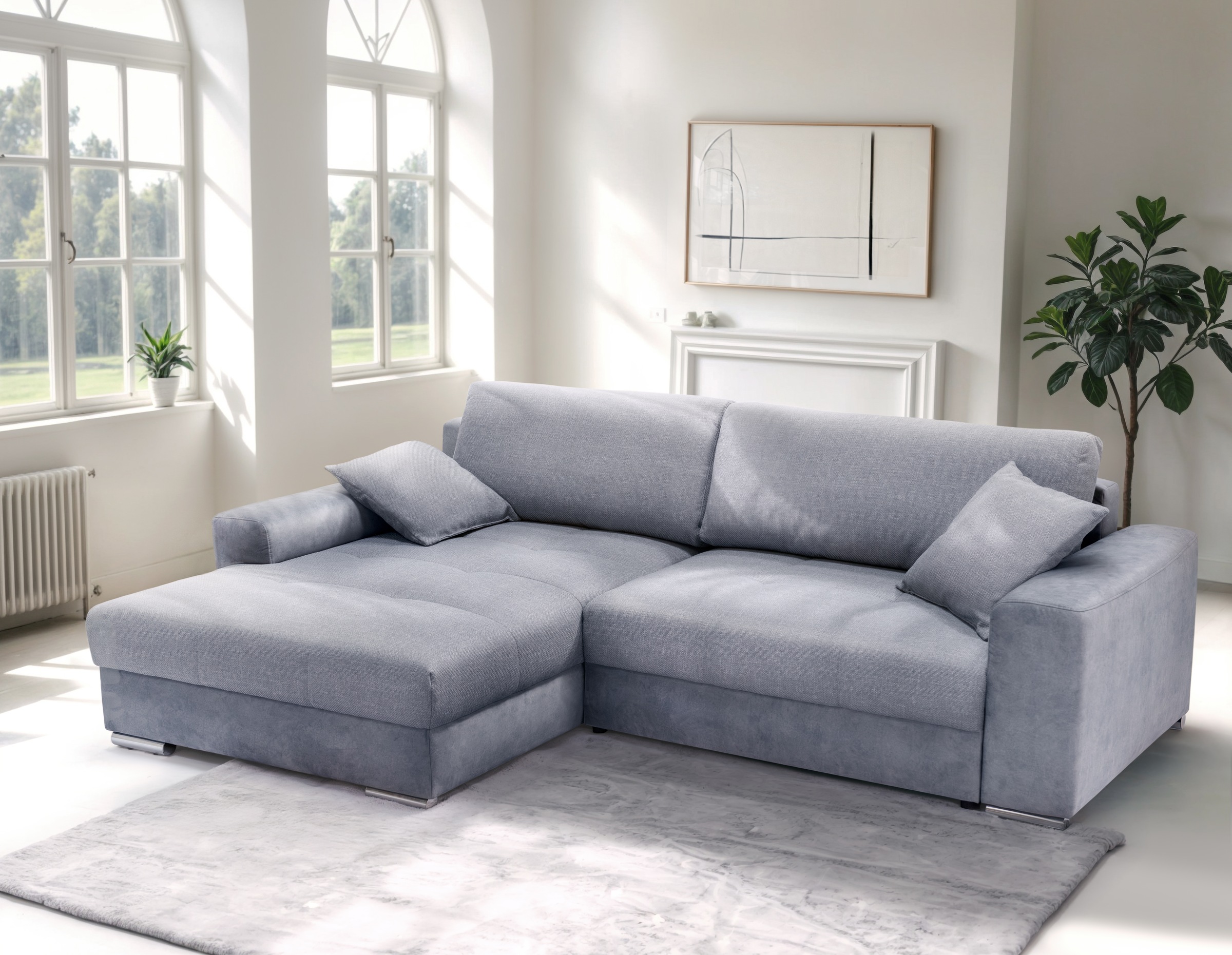exxpo - sofa fashion Ecksofa »Larnaca, inkl. Bettfunktion und Bettkasten, b günstig online kaufen