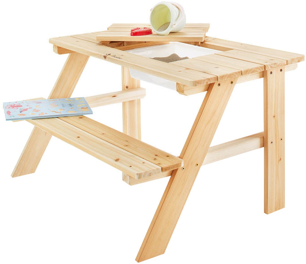 Pinolino® Kindersitzgruppe »Spieltisch Knut, natur« auch passend für Spielhaus Knut