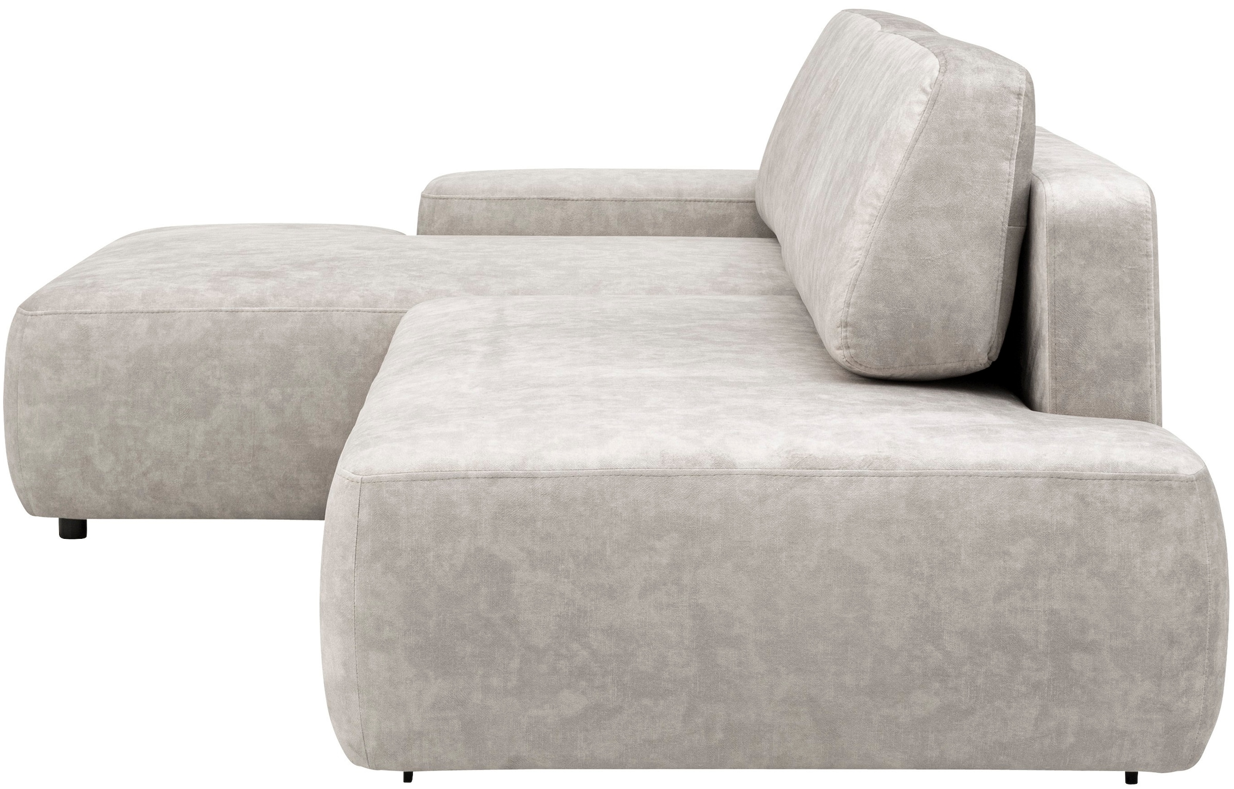 INOSIGN Ecksofa »TORGE, Schlafsofa Cord, Samtvelours u. Strukur fein, Couch in L-Form«, Schlaffunktion und Bettkasten, Liegefläche: 210x125 cm, neues Design