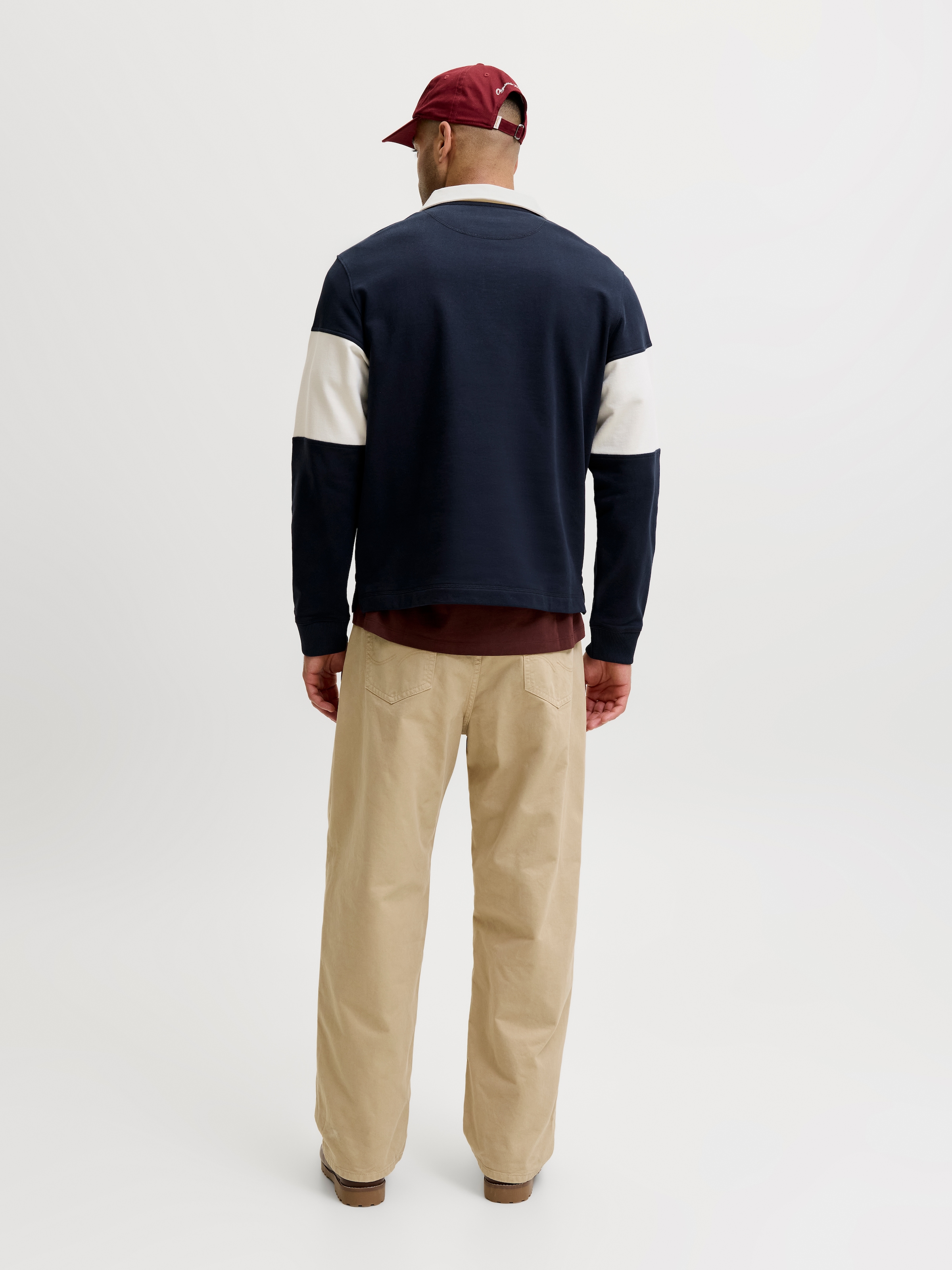 Jack & Jones Sweatshirt »JORFREDERIKSBERG BLOCKING SWEAT POLO SN«, Baumwolle, relaxed fit
