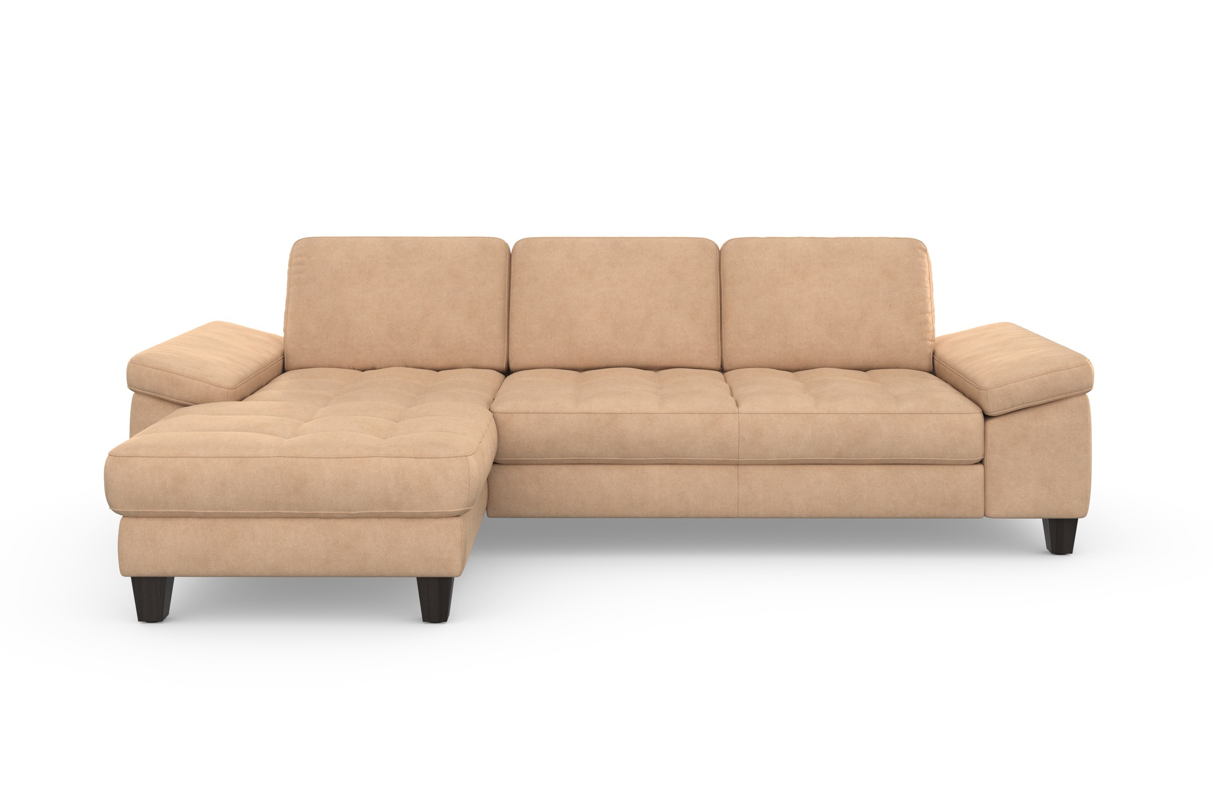 sit&more Ecksofa »Westham L-Form«, Recamiere, mit oder ohne Bettfunktion, Bettkasten, Füße wengefarben