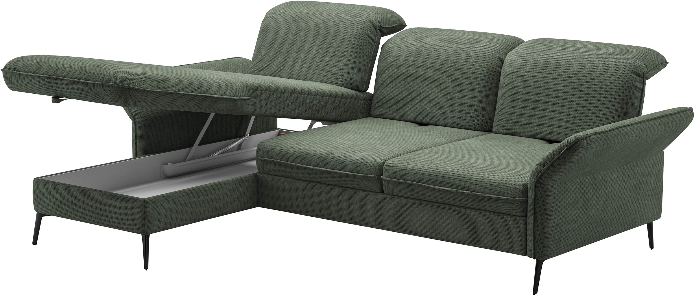 sit&more Ecksofa »Emely«, mit Sitztiefenverstellung optional mit Bettfunktion und Bettkasten