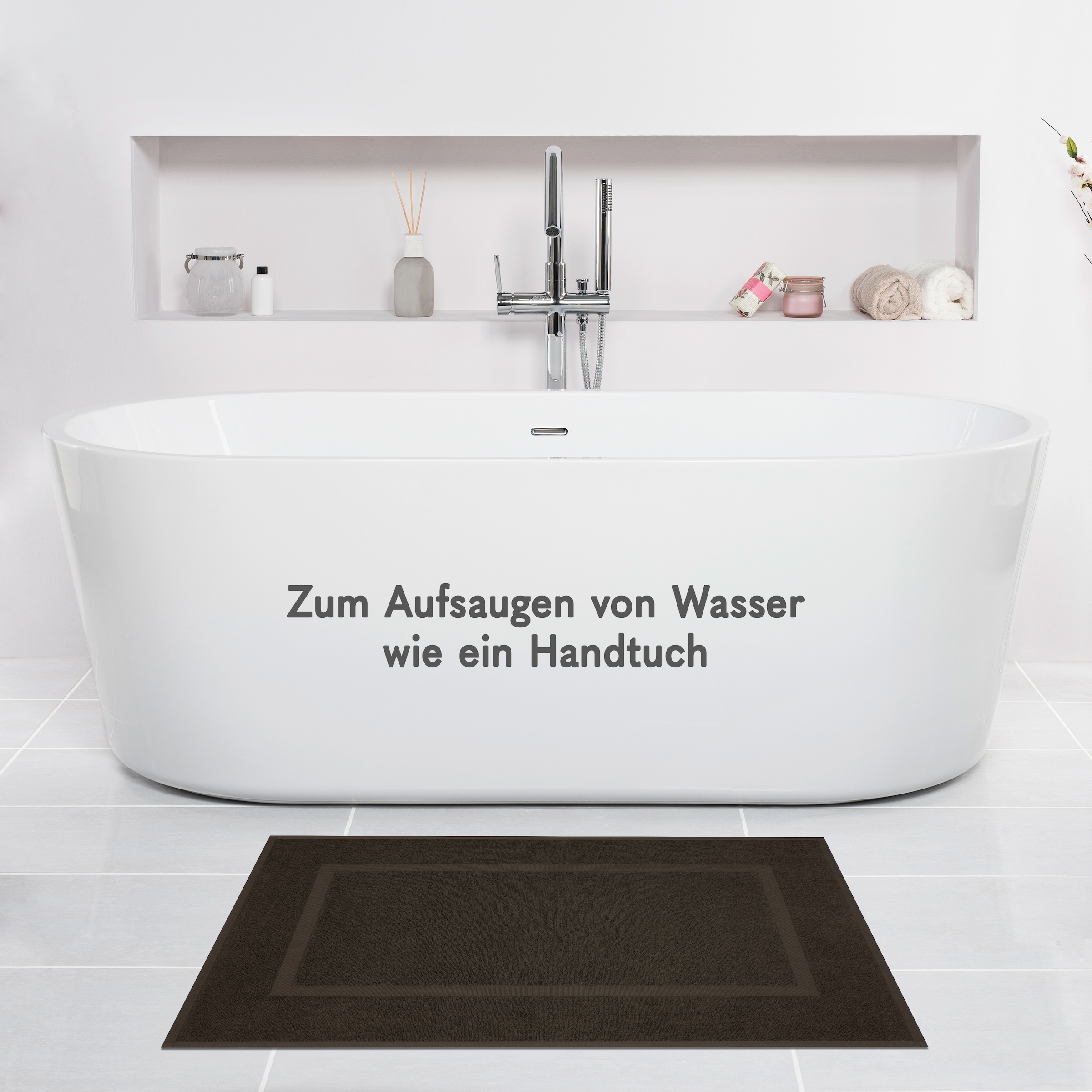 HAMMETEX Badematte »Hotelmatte, Duschvorleger«, rutschhemmend beschichtet, beidseitig nutzbar, 2-teiliges Set, einfarbig, 100% Baumwolle