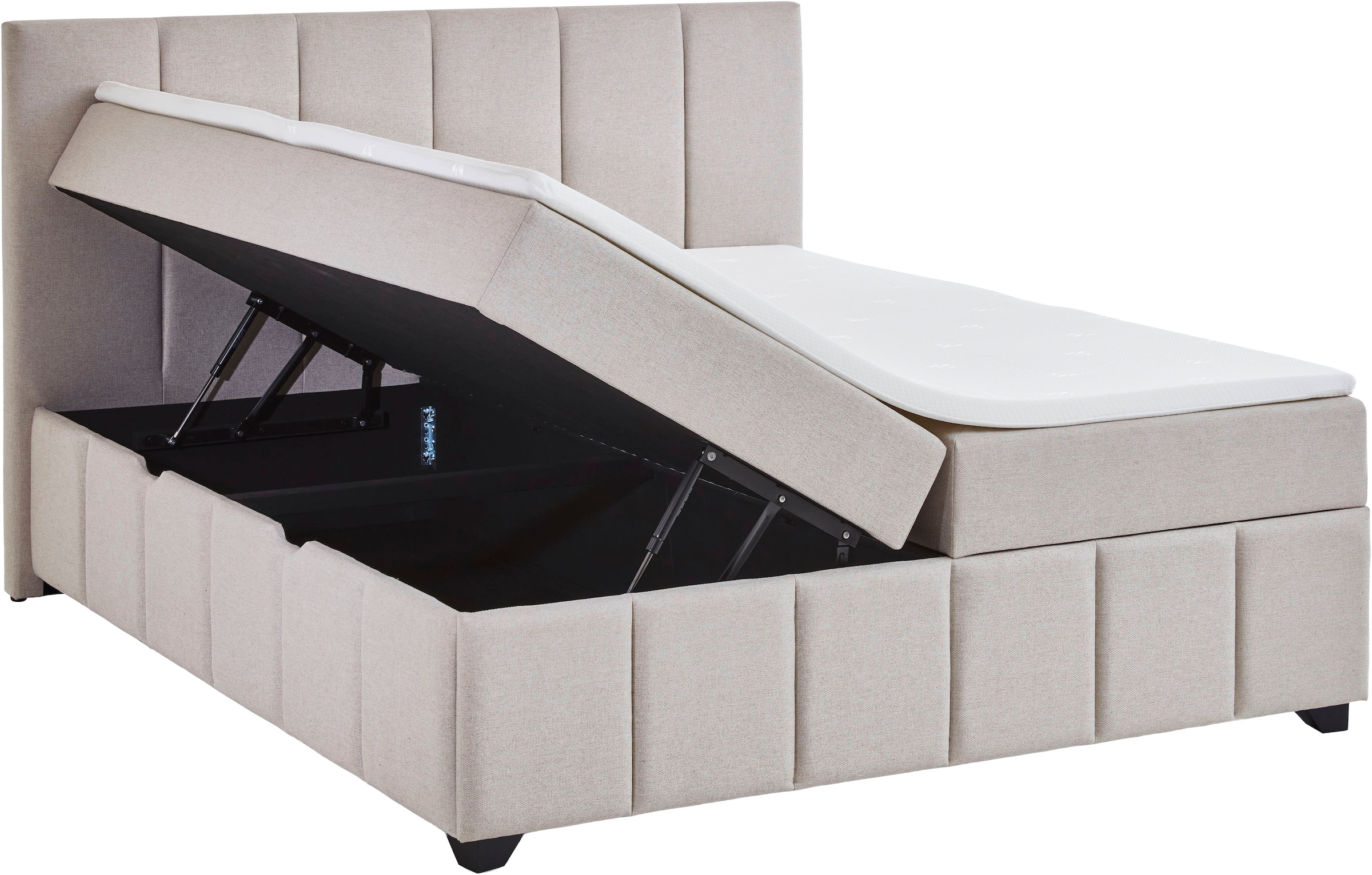 INOSIGN Boxbett »Bellah inkl. Bettkasten, erhältlich in der Breite 180x200cm«, inkl. PU-Schaum-Topper