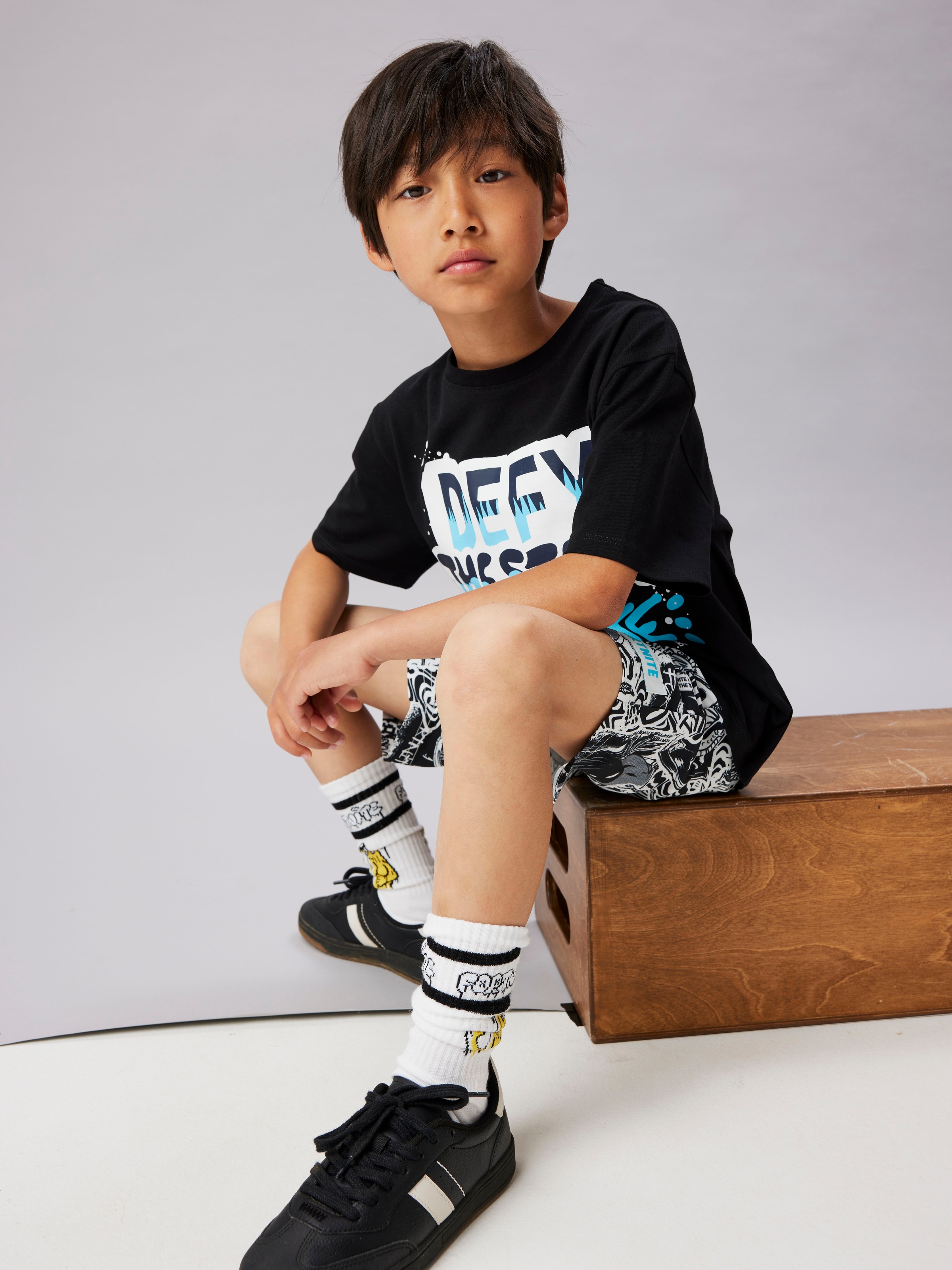 Name It T-Shirt »NKMMOD FORTNITE SS NREG TOP BOX NOOS BFU« Baumwollmischung, mit "Fortnite" Frontdruck