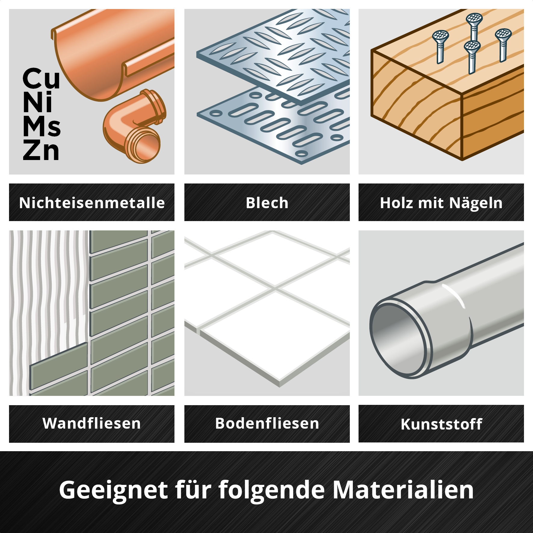 Einhell Tauchsägeblatt, (6 St.), 6-tlg. Multitool-Set