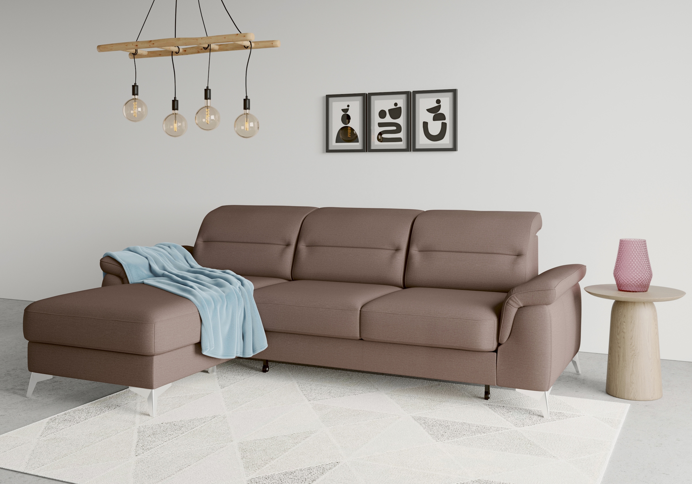 sit&more Ecksofa »Sinatra L-Form« mit Recamiere, optinal mit Kopfteilverste günstig online kaufen