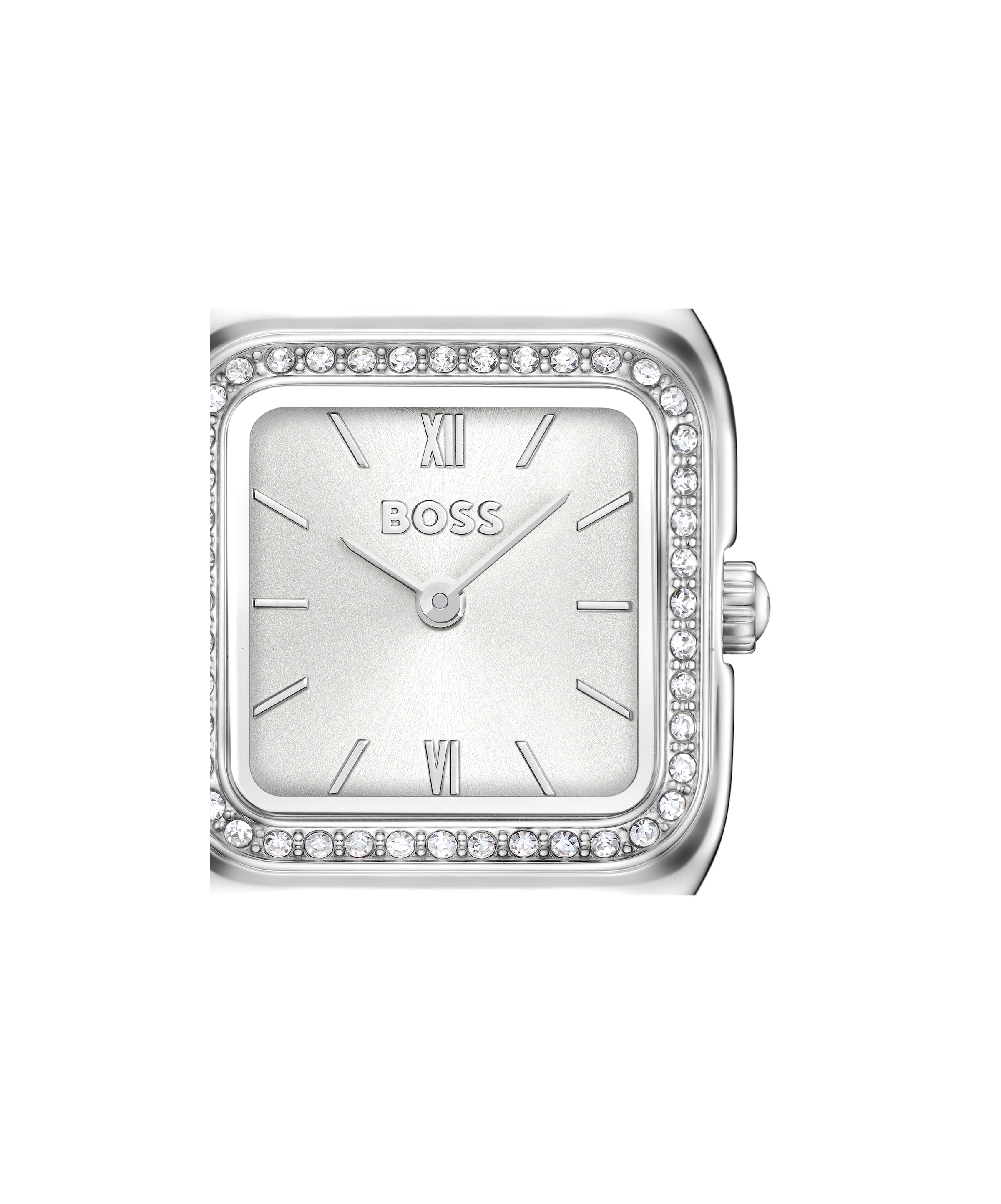 BOSS Quarzuhr »MAE PETITE« Armbanduhr, Damenuhr, Edelstahlarmband, analog, Glaskristalle