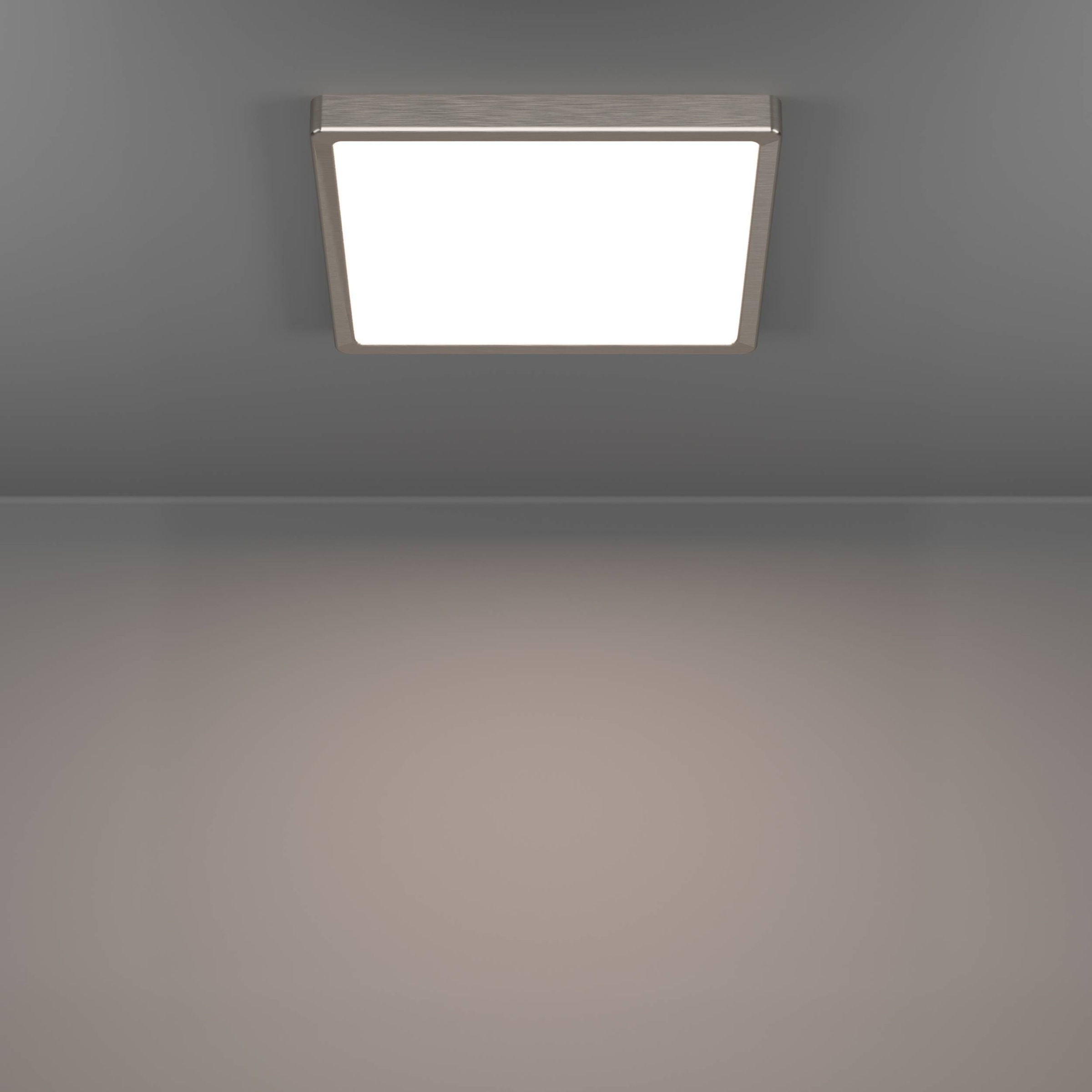 EGLO Aufbauleuchte »Fueva 6 Deckenleuchte, Metall und Kunststoff, Deckenbeleuchtung, Lampe« LED-Modul 1 Stk. Kaltweiß | Neutralweiß | Warmweiß Aufbauleuchte - L29 x B29 x H2,5 cm - nickel-matt - 13W inkl.