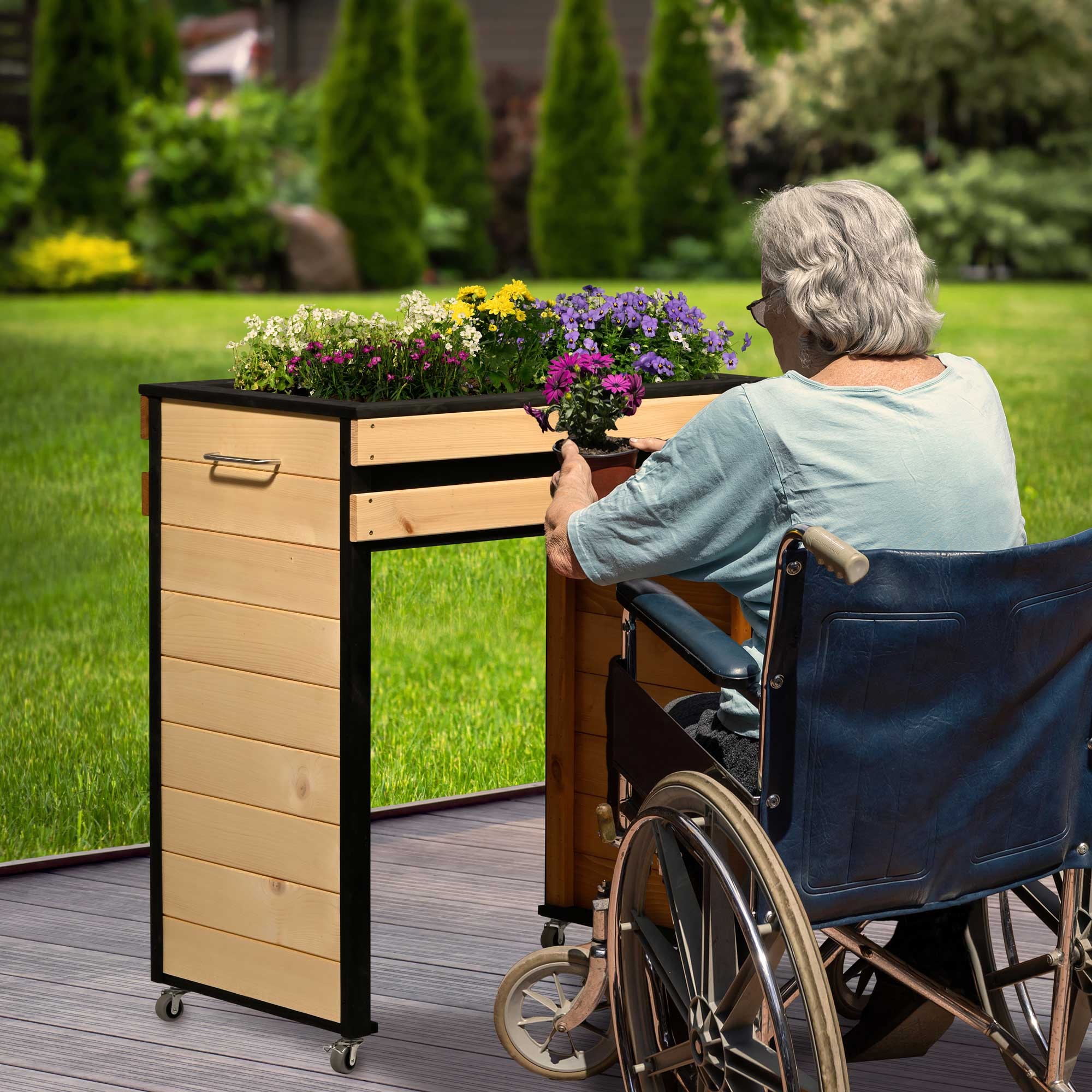 dobar Hochbeet »"Wheely" auf Rollen Gr. M« Das Hochbeet ist ca. 77 x 47 x 88 cm (L x B x H) groß