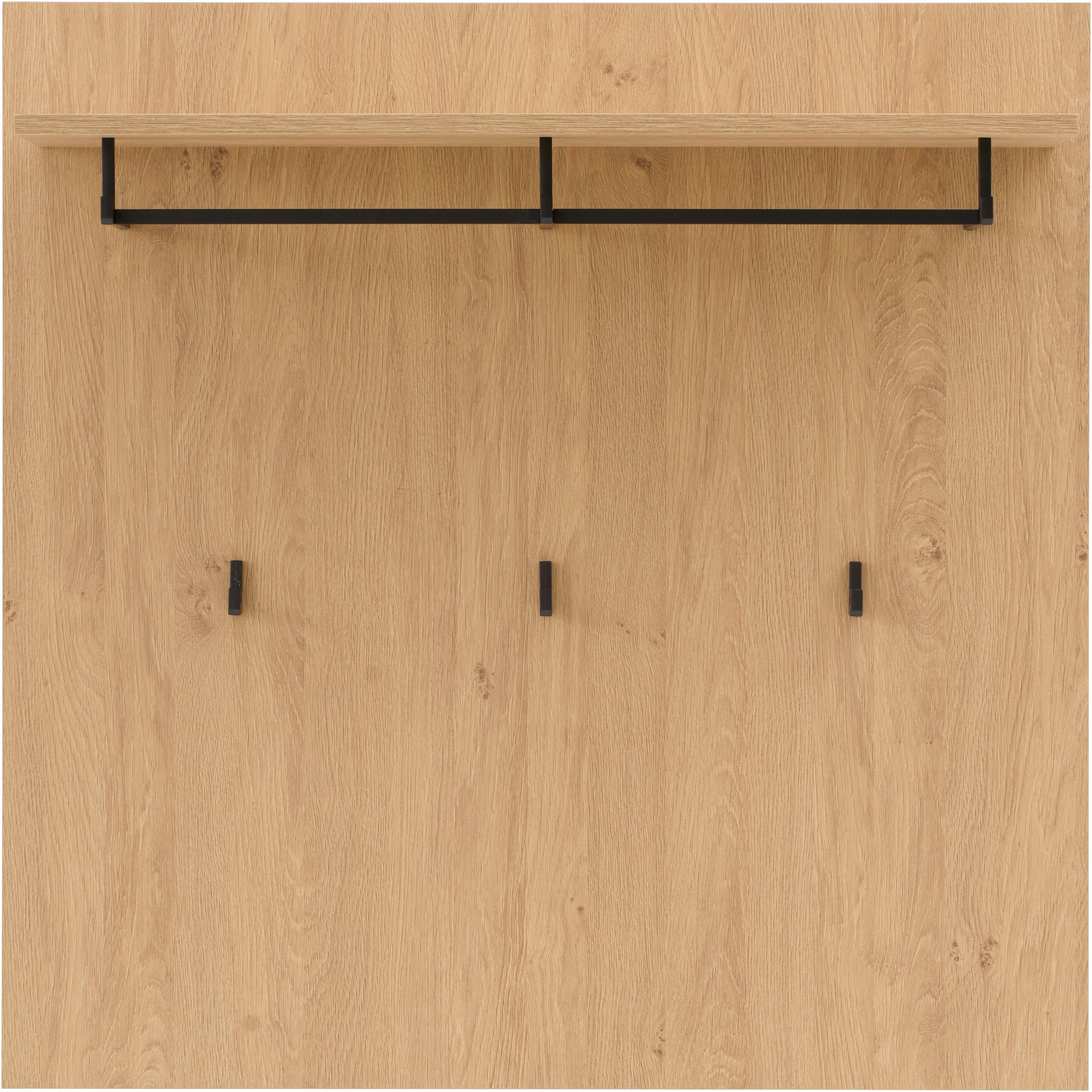 Home affaire Garderobenpaneel »Lund, Flurgarderobe, Wandregal mit Hutablage, Kleiderstange & Haken« vielseitig einsetzbar, modern, 90 cm breit