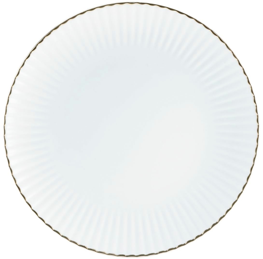 CreaTable Tafelservice »Allegra Goldband, Service 12-tlg.« Klassisch, Elegant, Von Hand gemalter Goldrand