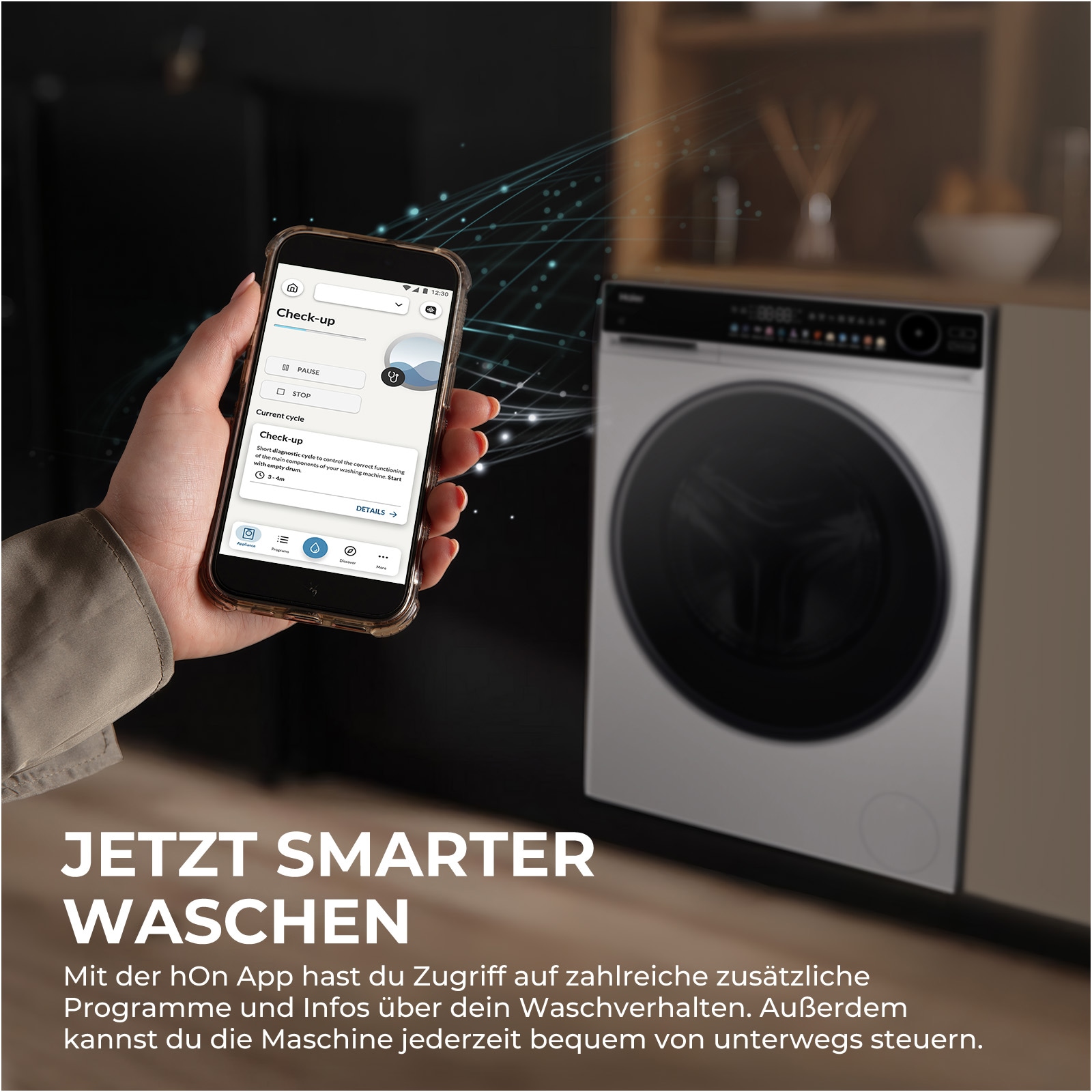 Haier Waschmaschine G7 Serie »HW90-B14667TU1« 9 kg 1400 U/min Flüsterleiser Direct Motion Motor