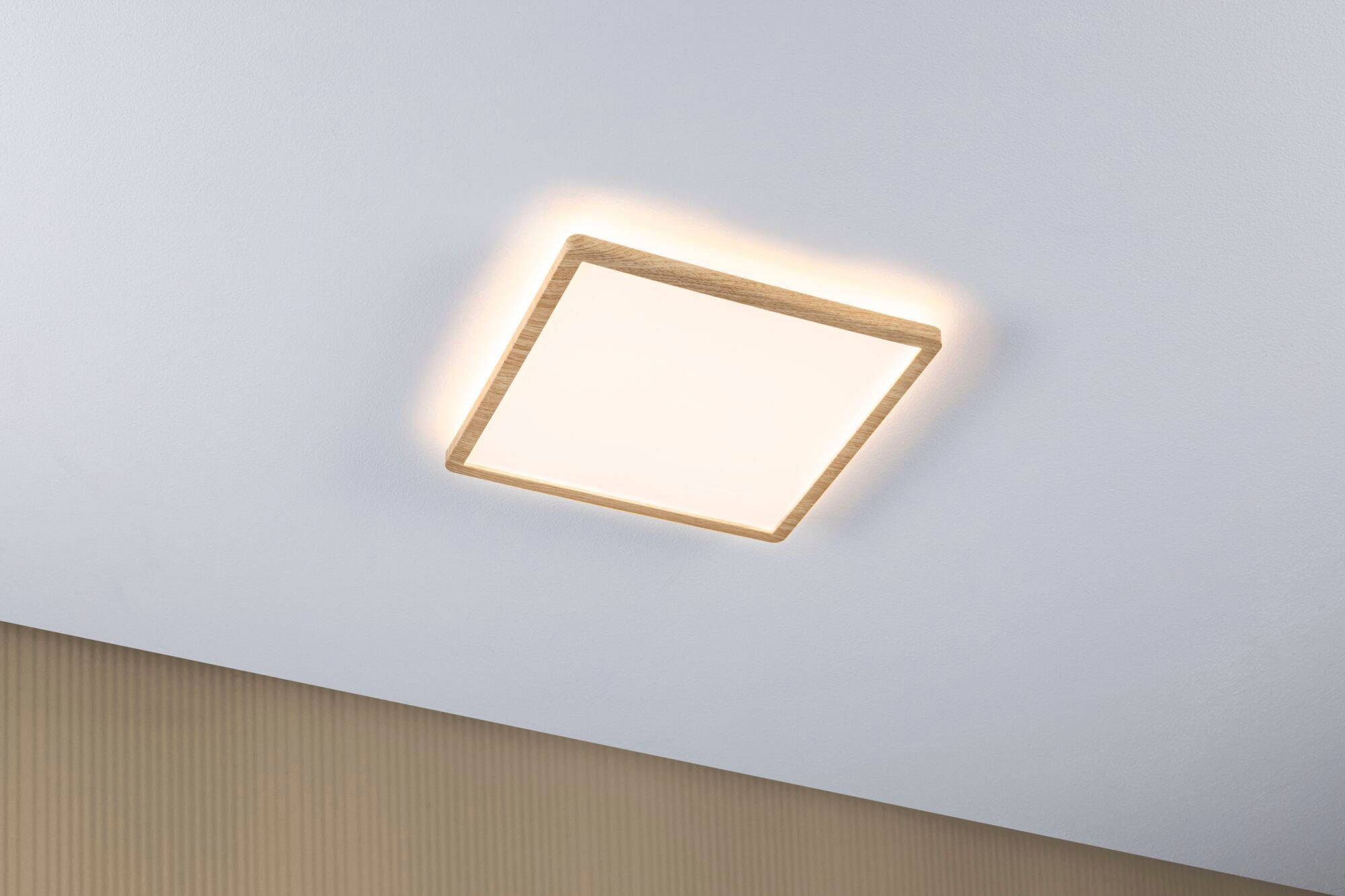 Paulmann LED Panel flammig-flammig, Hintergrundbeleuchtung 1 »Atria IP44«, Raten Eiche 293x293 Kunststoff 16W bestellen 3000K Shine auf