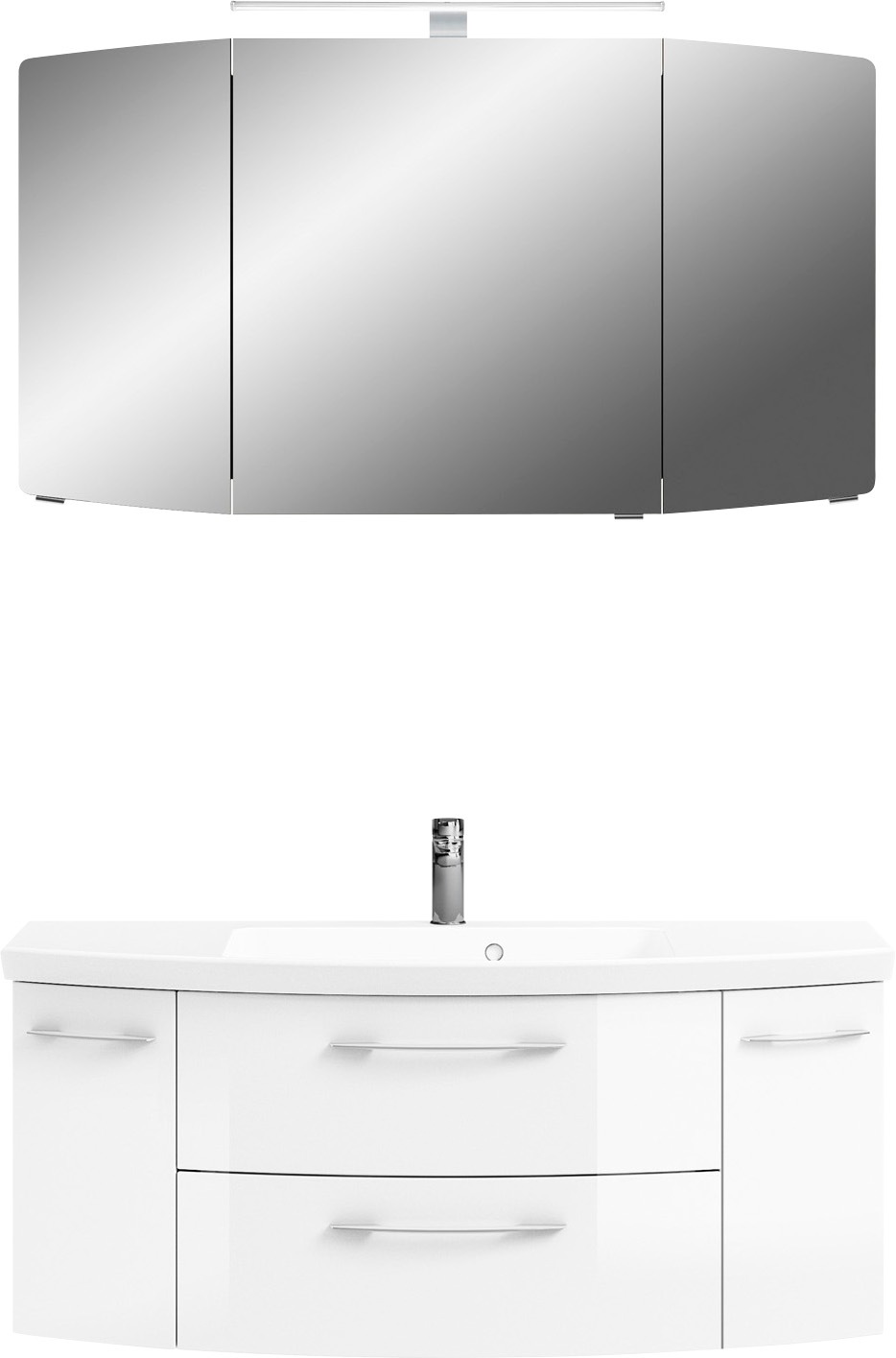 Saphir Badmöbel-Set »Cassca Sprint 2-teilig Mineralmarmor-Waschtisch mit LE günstig online kaufen