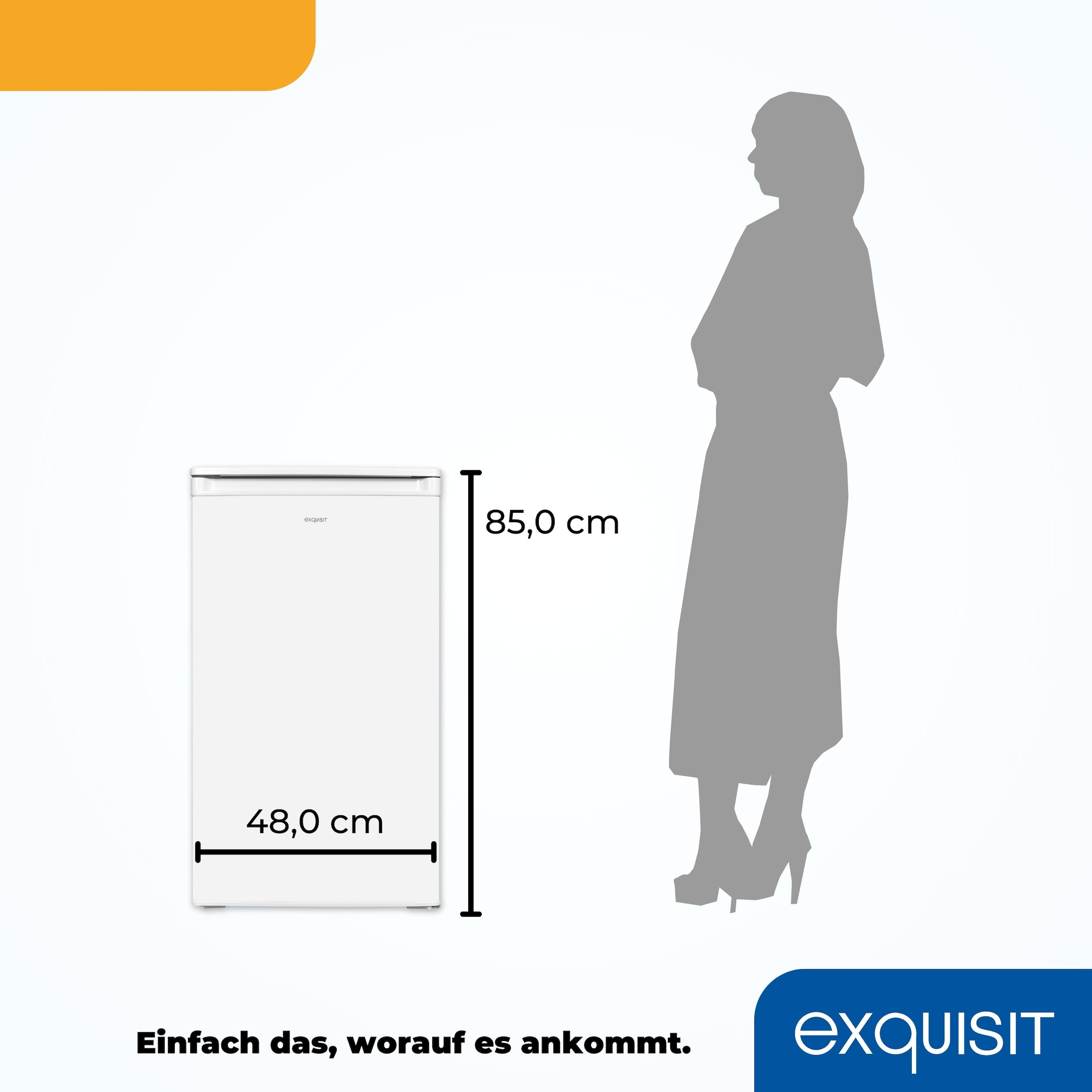 exquisit Kühl-/Gefrierkombination »KS117-3-040D weiss«, Energieeffizienzklasse D, 81 Liter Nutzinhalt