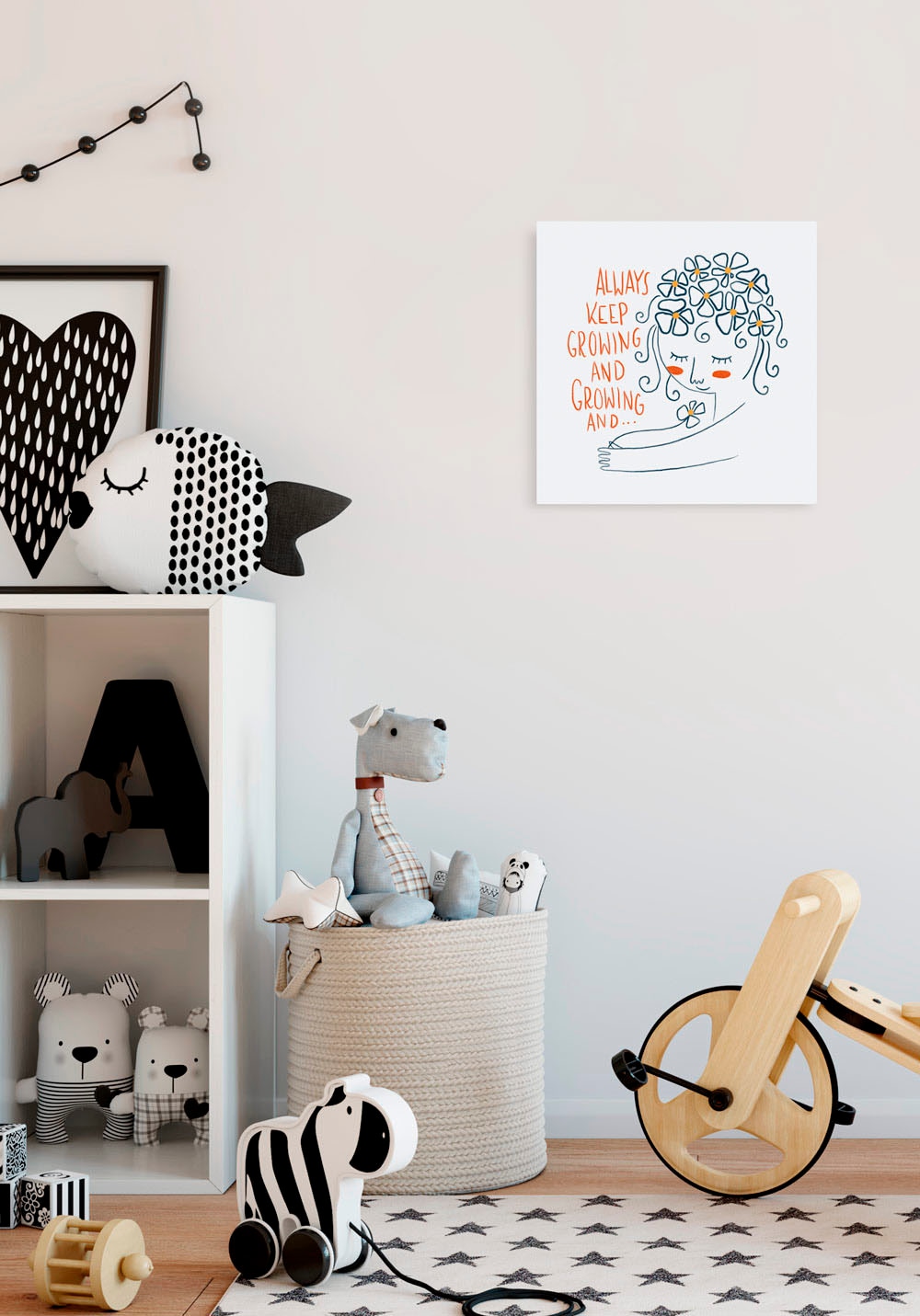 Komar Leinwandbild »Keep Growing - Größe 30 x 30 cm« Natur 1 Stk. tlg. Keil günstig online kaufen
