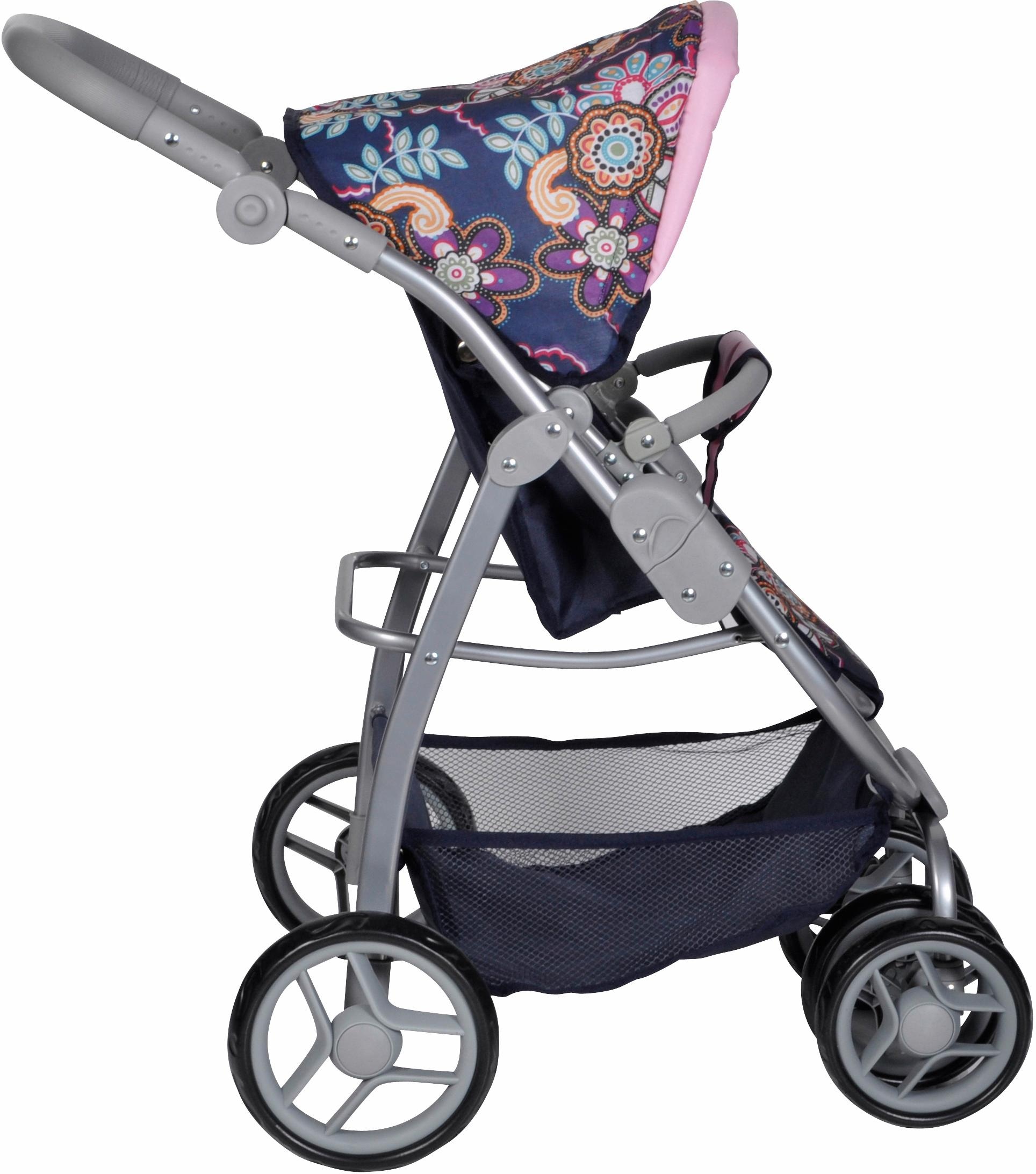 10. Bild von Knorrtoys® Kombi-Puppenwagen »Coco - Blau/Rosa/Blumen«, 2-in-1
