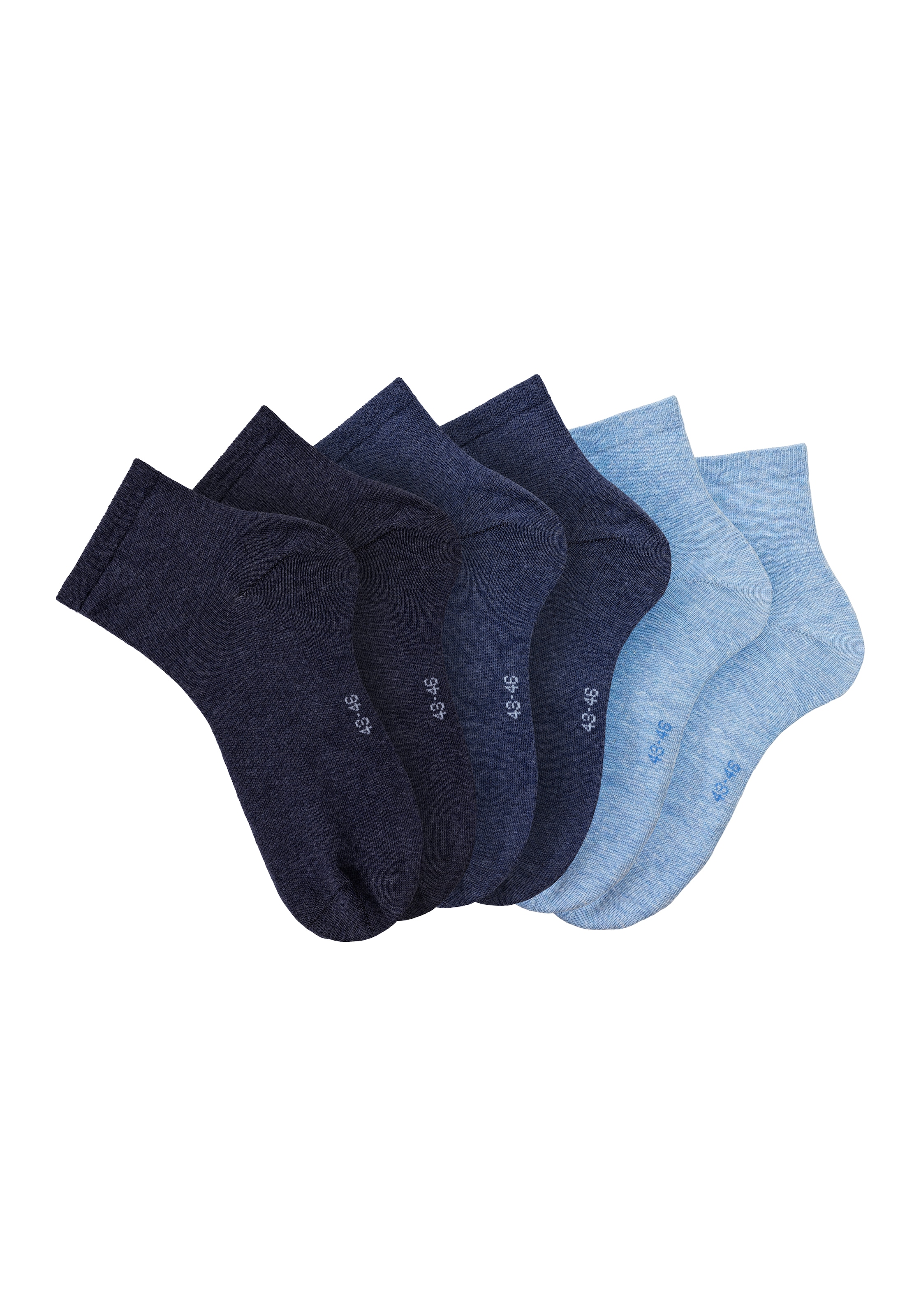 Bench. Kurzsocken, (Packung, 6 Paar), mit eingestricktem Markenlogo im Bündchen
